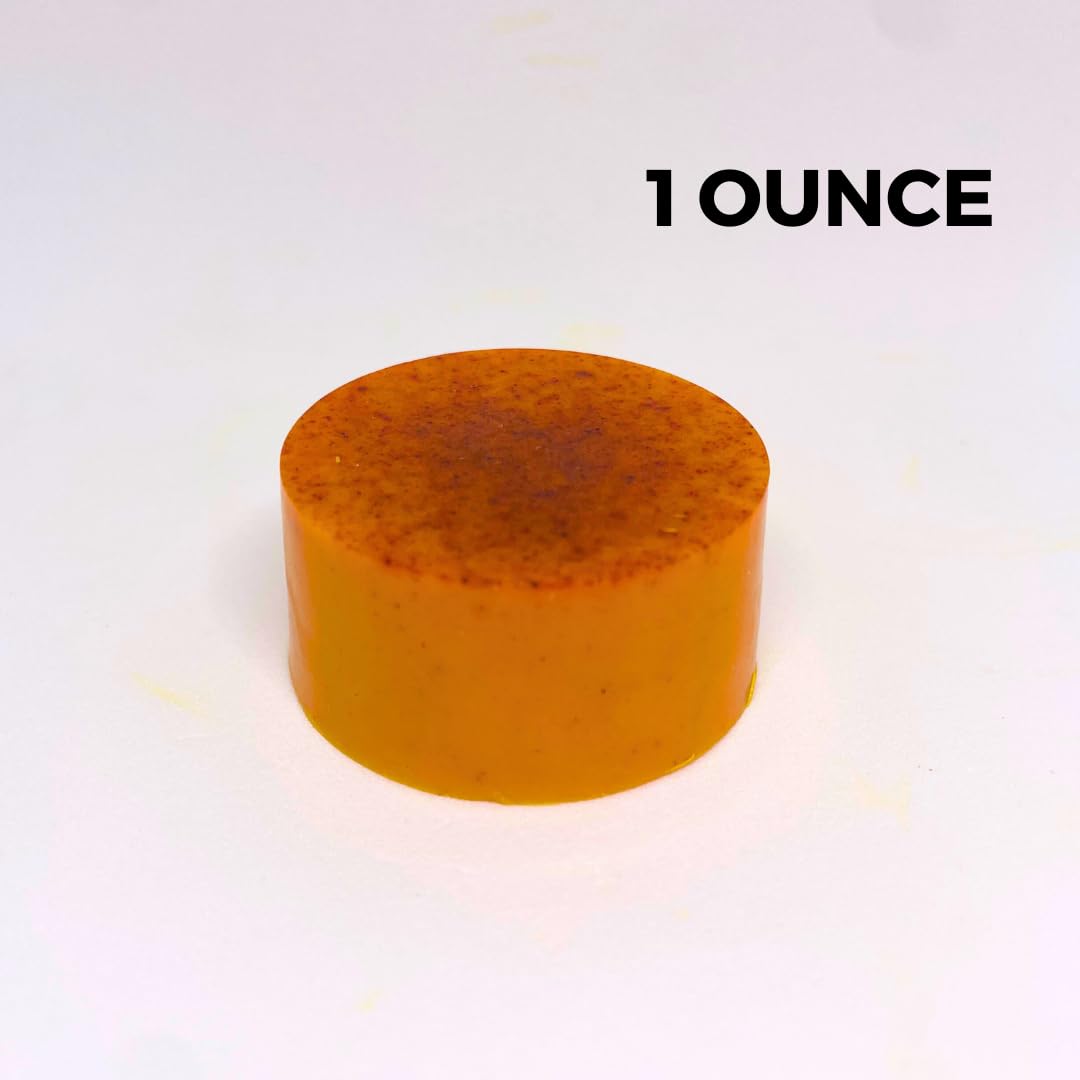 Turmeric Sea Moss & Carrot Soap Bar 6-Pack (1oz Each) - Kojic Acid Soap for Dark Spots, Brightening & Anti-Aging with Bladderwrack & Burdock Root - Irish Sea Moss Brightening Soap for Face & Body - Perfect for Daily Skincare Routine & Hyperpigmentation Treatment