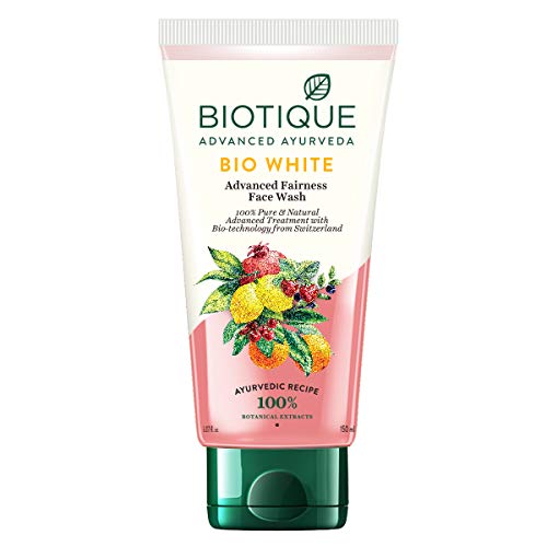 Biotique Bio Apricot Refreshing Body Wash 200ml & Bio White Advanced Fairness Face Wash 150ml - Hydrating & Brightening Skincare Duo for Daily Glow