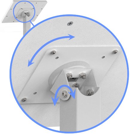 VidaMount White Enclosure with Rotating & Tilting Desk Mount - Compatible with iPad Pro 12.9