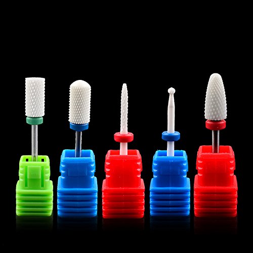 Ceramic Nail Drill Bit - Smooth Top Bullet Barrel Shape for Electric Manicure Machine | Professional Nail Art Tools for Salon & Home Use | Perfect for Acrylic, Gel & Natural Nails