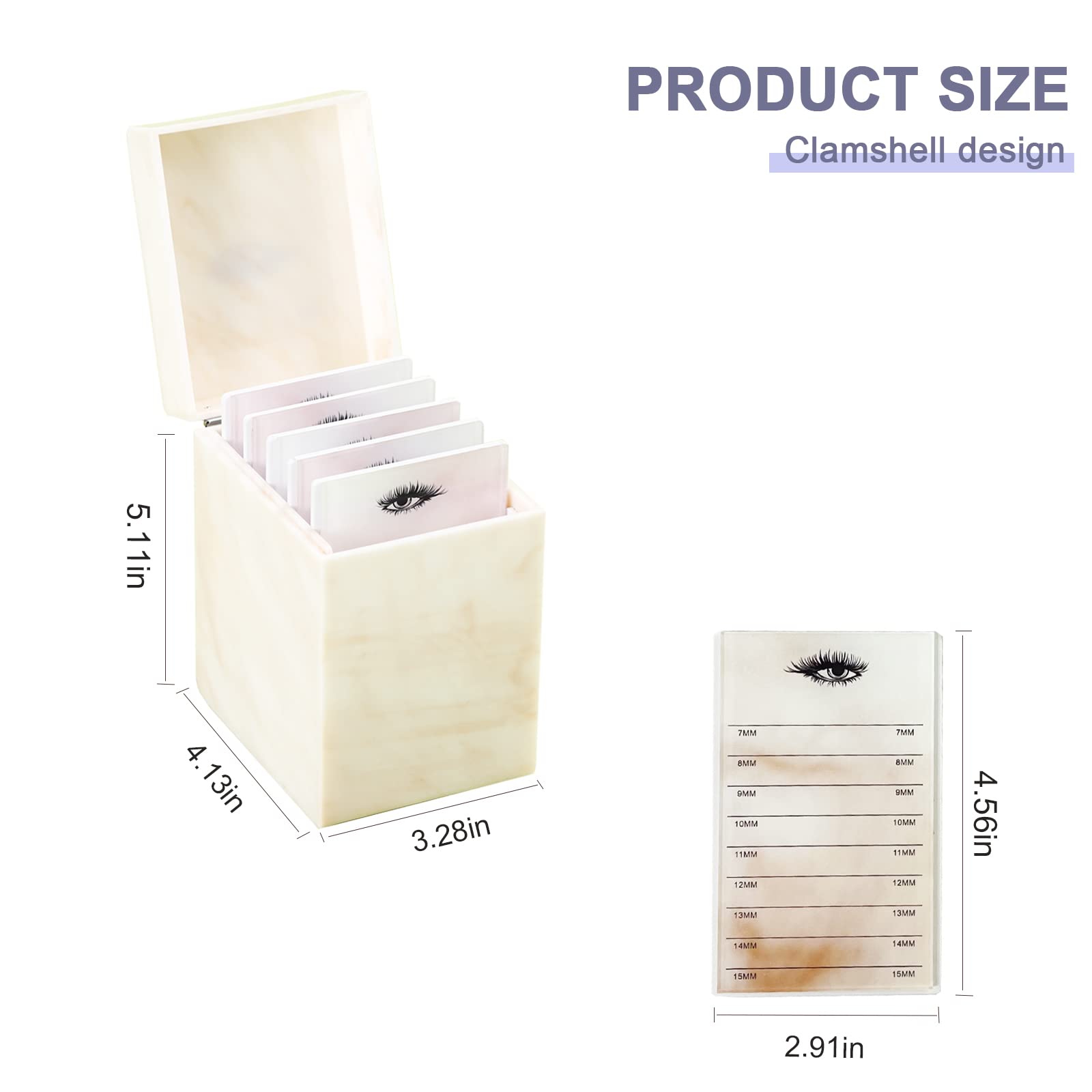 5-Layer Acrylic Eyelash Storage Box with Dust Cover - Professional Lash Extension Organizer for Makeup Artists & Salon Use - Perfect for Eyelash Extensions, False Lashes & Beauty Tools Storage