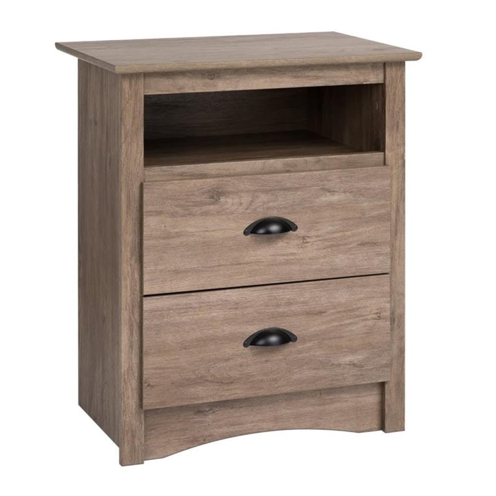 Home Square 3-Piece Queen Bedroom Set - Platform Bed with 2 Tall Nightstands with Drawers | Modern Bedroom Furniture for Small Spaces & Guest Rooms