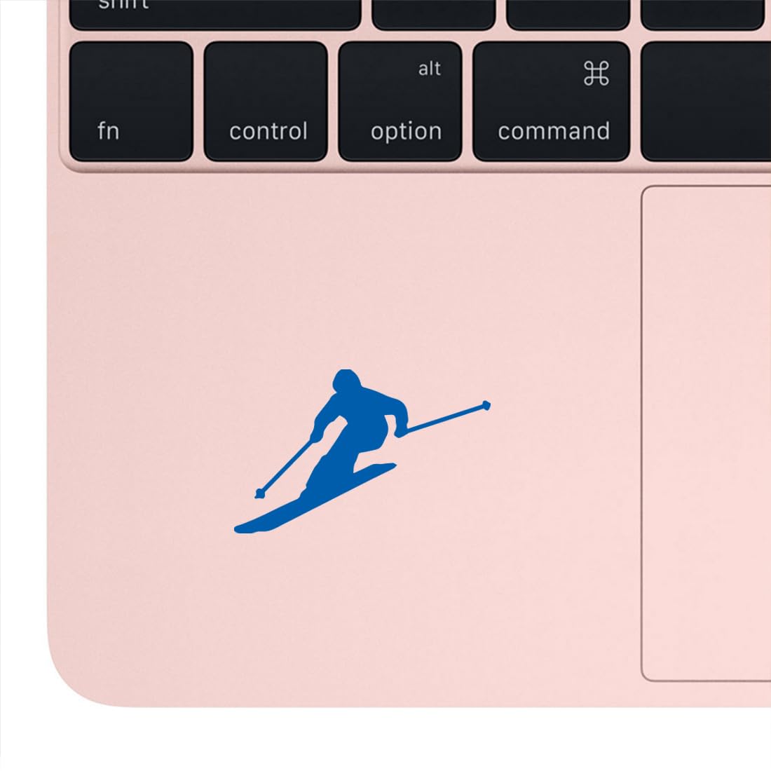 Premium Waterproof Vinyl Decal Stickers - Skier Silhouette (Azure Blue, Set of 2) for Laptop, Phone, Helmet, Car Window, Bumper, Mug & Wall Decor | Perfect for Winter Sports Enthusiasts & Ski-Themed Room Decor