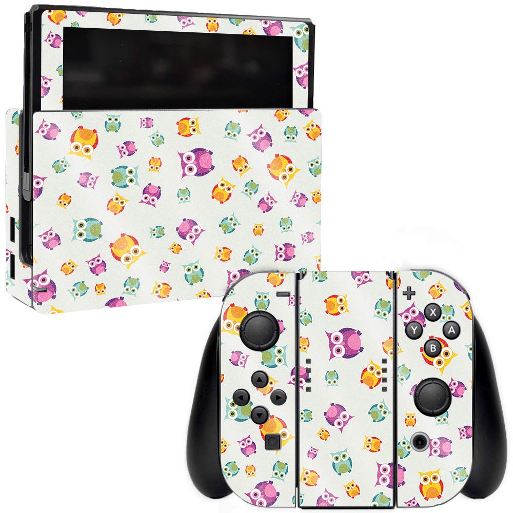 MightySkins Glossy Glitter Skin Cover for Nintendo Switch - Owl Design | Protective & Durable High-Gloss Finish | Easy to Apply & Remove | Made in USA | Perfect for Gaming Protection & Customization