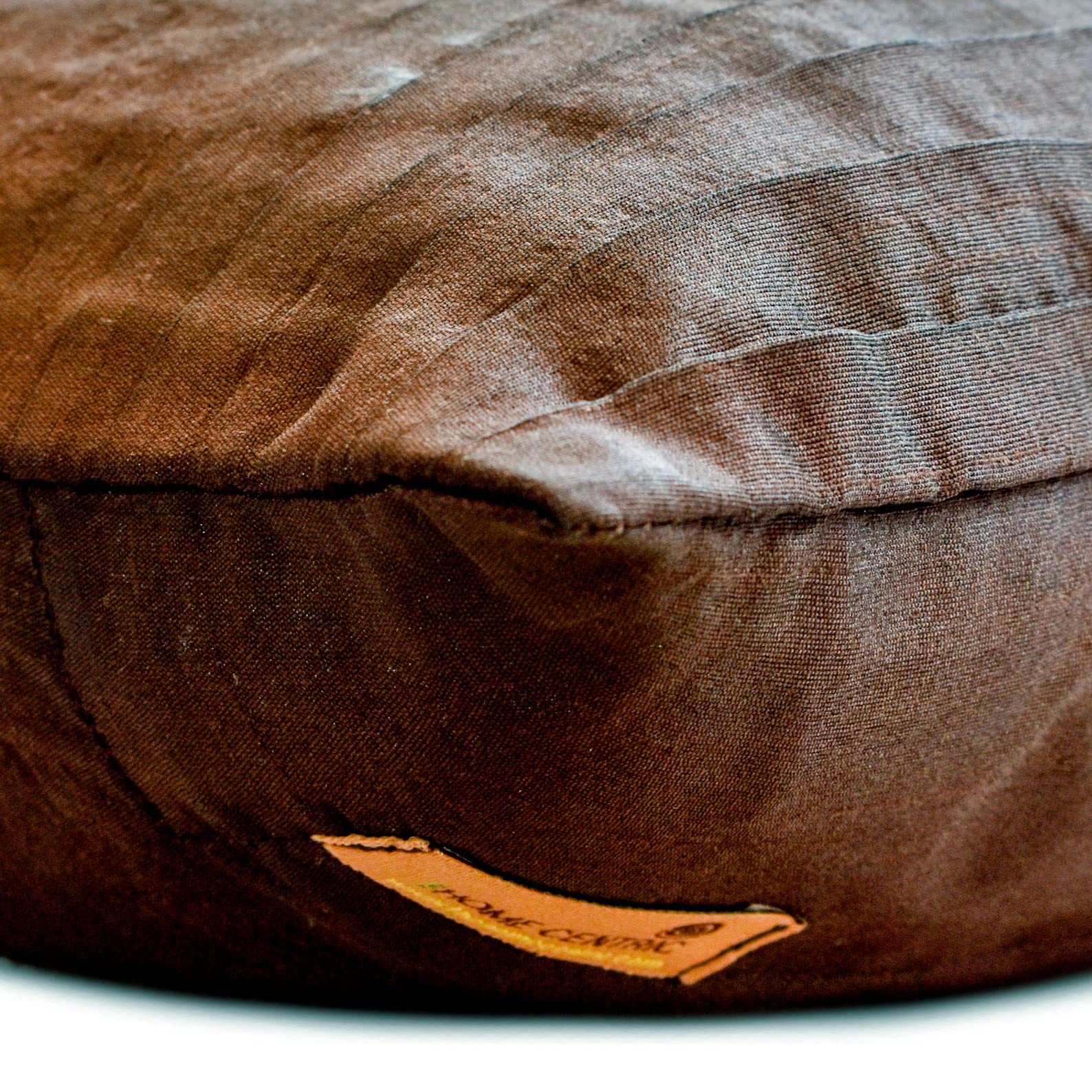 12x22 Inch Brown Lumbar Pillow Cover with Pintucks & Crystals - Luxury Art Silk Pillowcase for Sofa, Bed, Couch - Home Decor & Comfort Enhancement