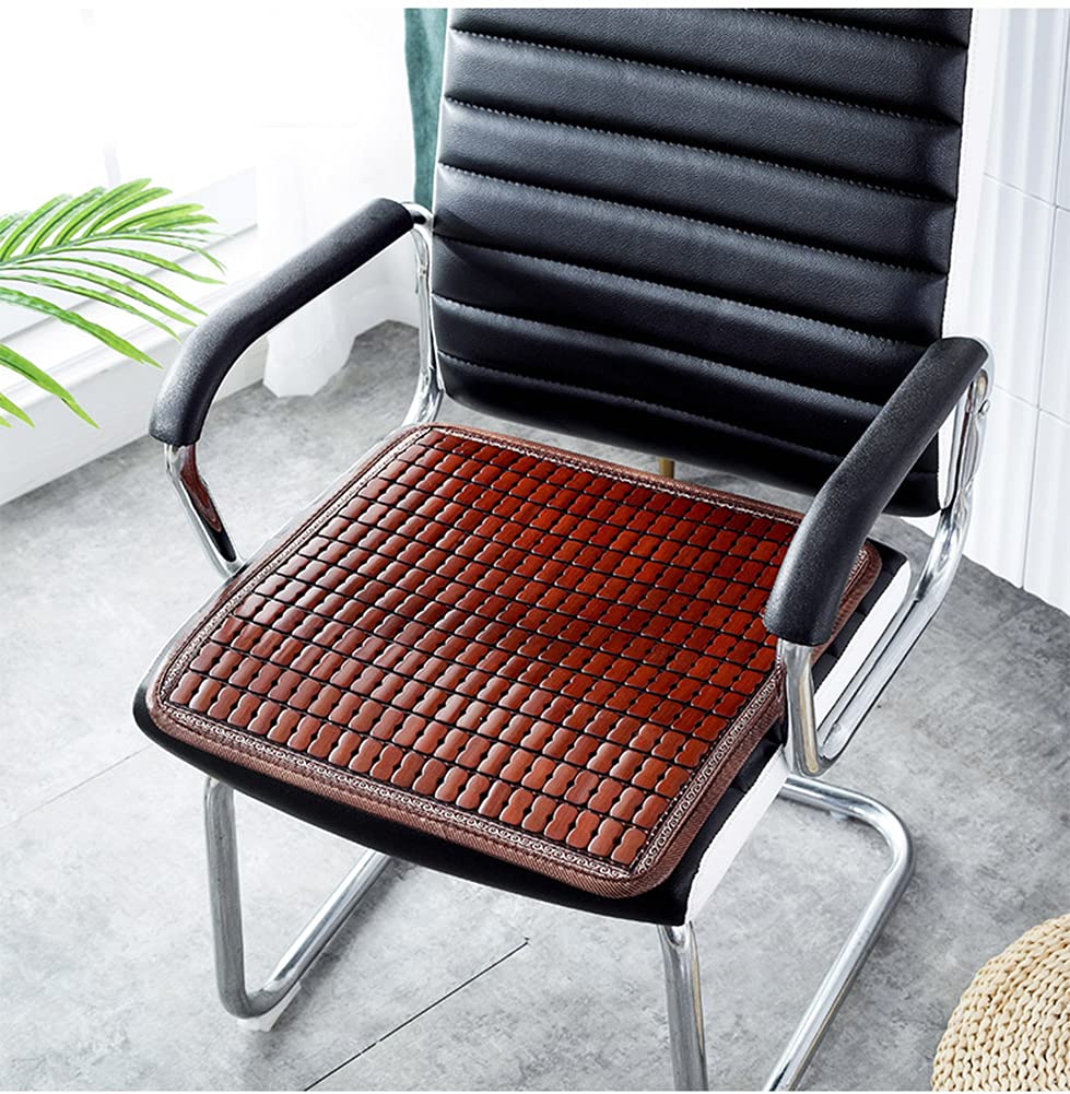Abovehill Breathable Bamboo Car Seat Cushion & Office Chair Pad - Dark Brown | Comfortable Auto Interior Accessory for Long Drives & Work Sessions