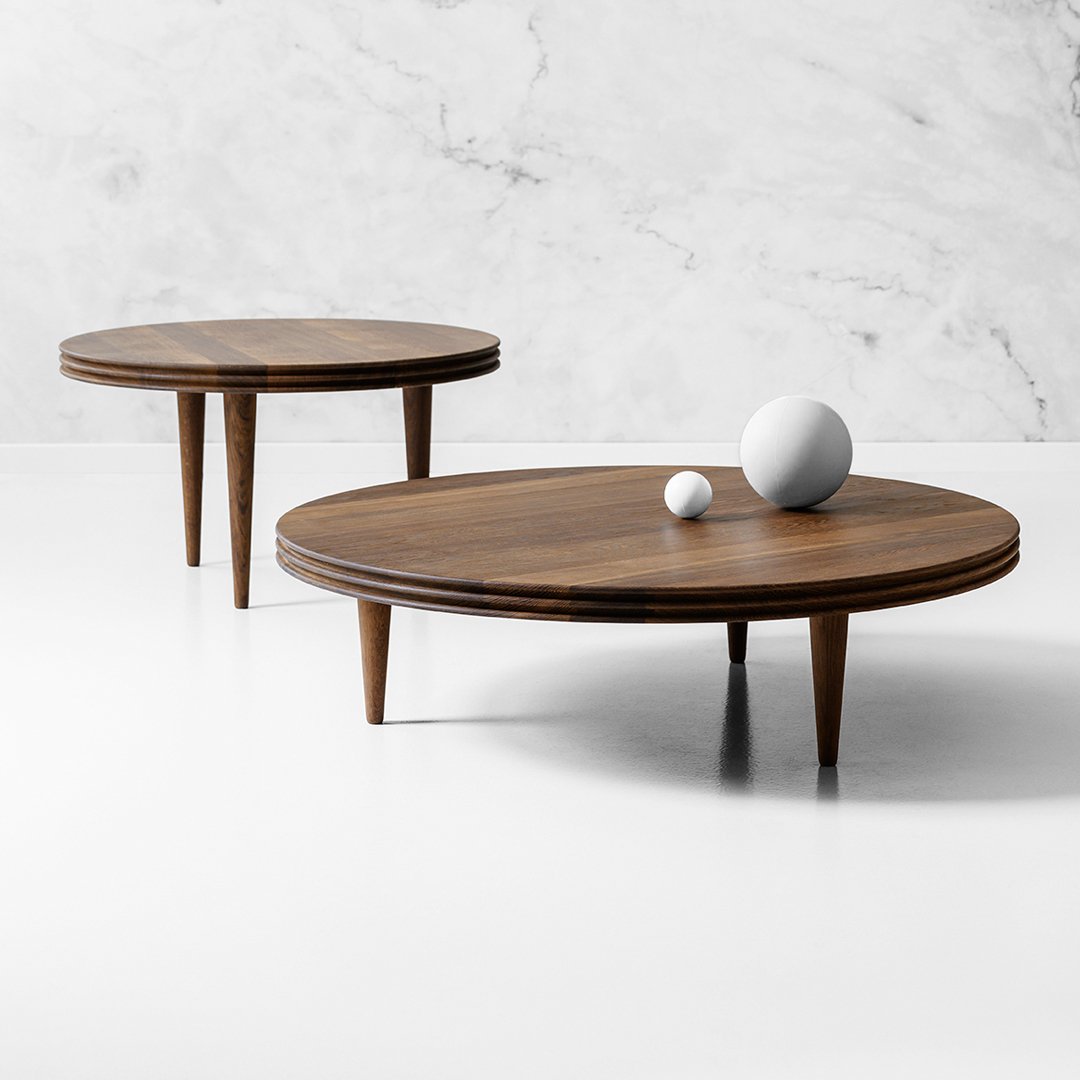 Modern Wooden Groove Coffee Table - Mid-Century Style Living Room Center Table with Storage Shelf - Perfect for Small Spaces, Apartments & Cozy Home Decor