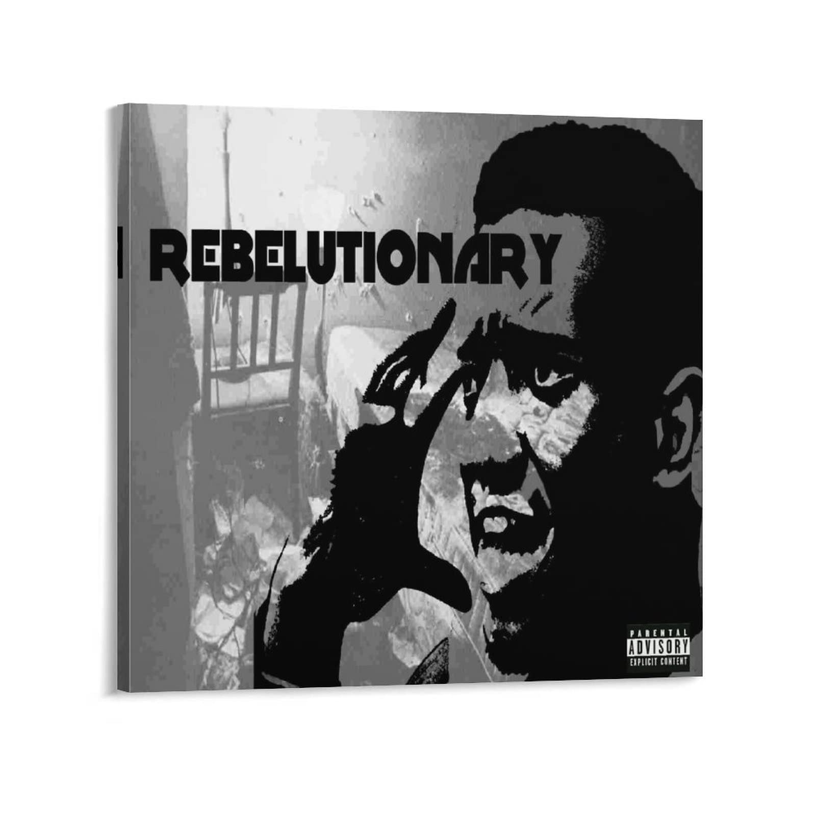 Reks Rebelutionary Canvas Poster - 16x16inch (40x40cm) Framed Wall Art for Bedroom, Office & Sports Decor - Perfect Gift for Home & Landscape Enthusiasts | Ideal for Living Room, Game Room & Man Cave Decorations