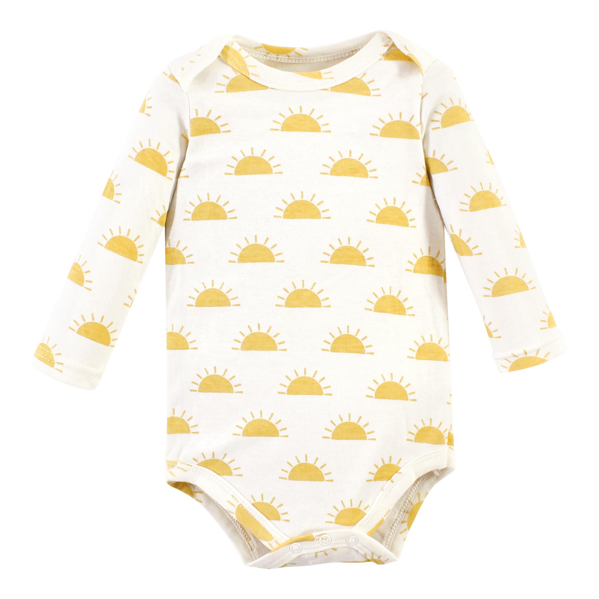 Hudson Baby Unisex Cotton Long-Sleeve Bodysuits - 5-Pack Sunshine Rainbows (18-24 Months) | Soft & Comfortable Baby Onesies for Playtime, Daycare & Everyday Wear