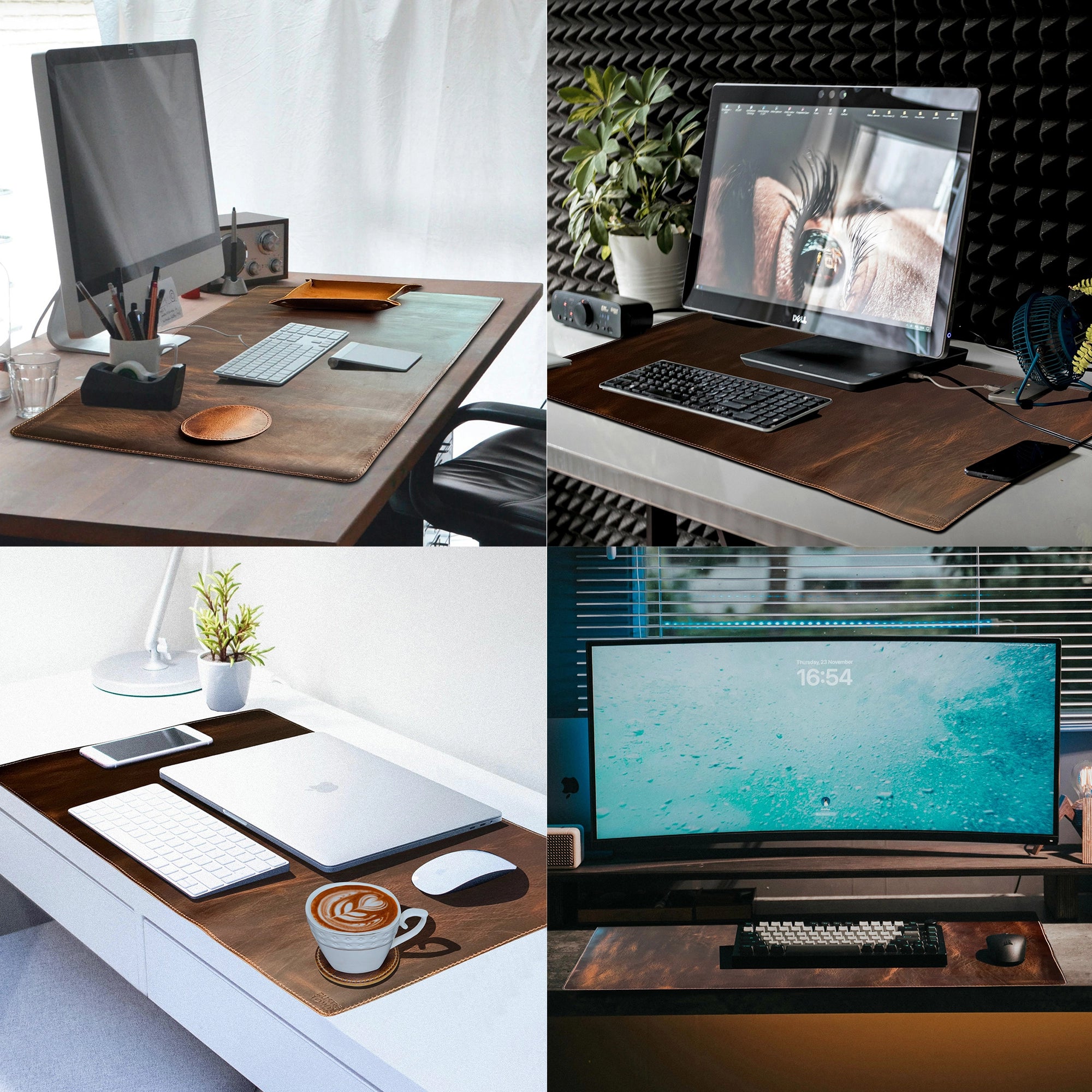 Premium Leather Desk Mat & Mouse Pad for Laptop, Office & Home - Non-Slip Work Surface for Writing, Typing & Gaming