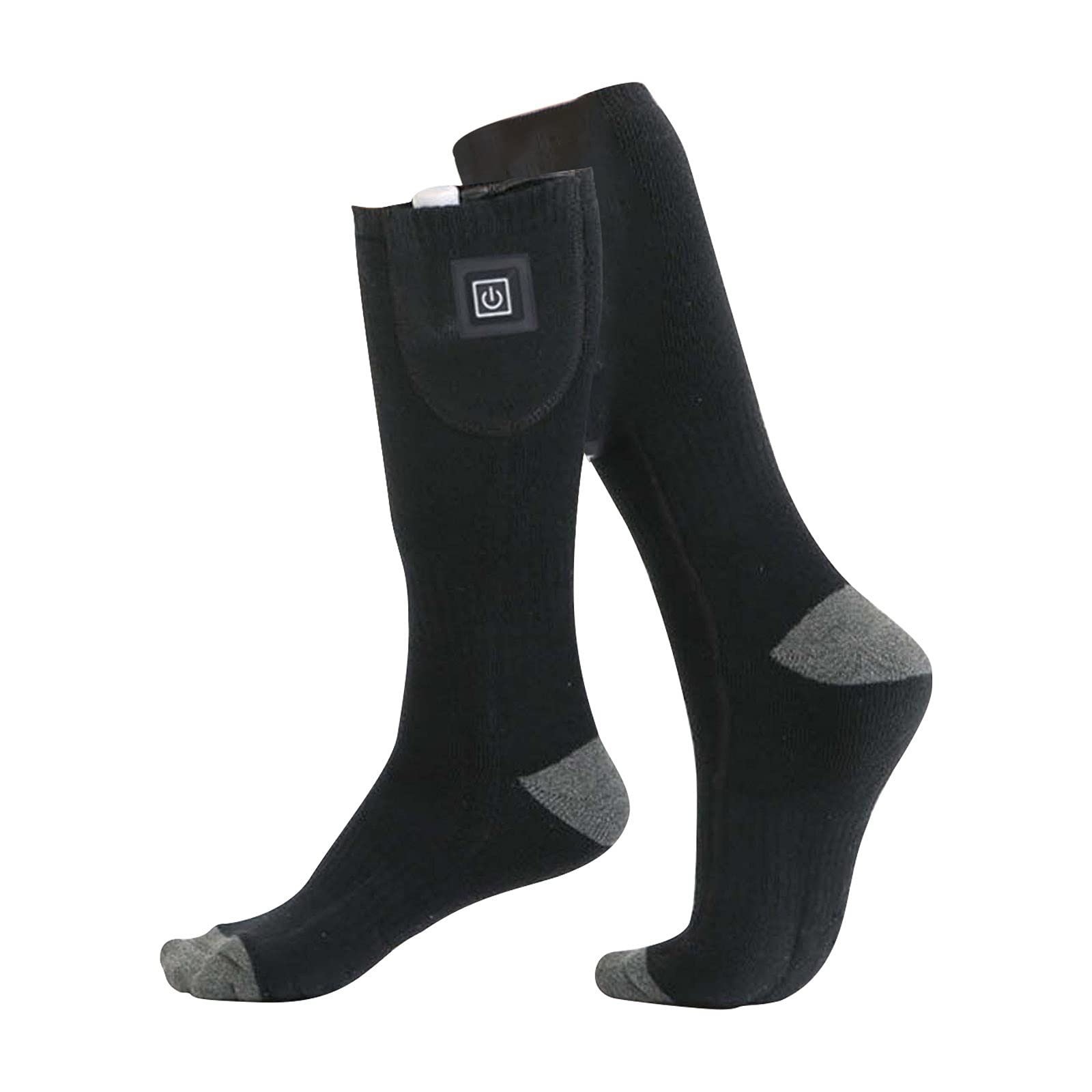 Long Tube Heating Socks - 3 Adjustable Temperature Levels, Winter Warm Cotton Socks for Men & Women - Perfect for Hiking, Skiing, Camping & Outdoor Activities - Stay Warm in Cold Weather