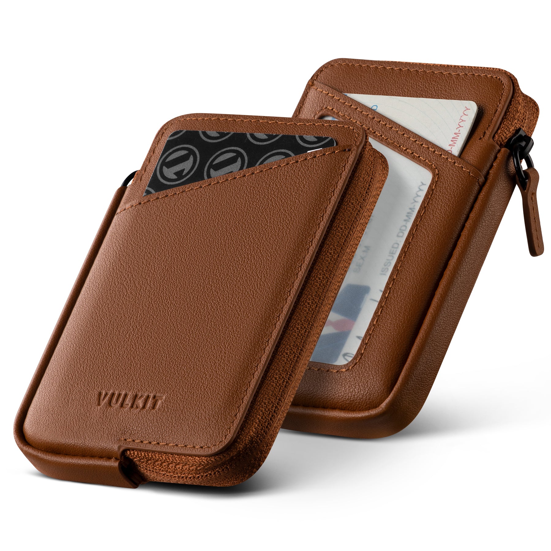 Slim RFID Blocking Leather Card Holder Wallet for Men & Women - Holds 10+ Credit Cards & Cash - Compact Minimalist Wallet for Travel, Business & Everyday Use