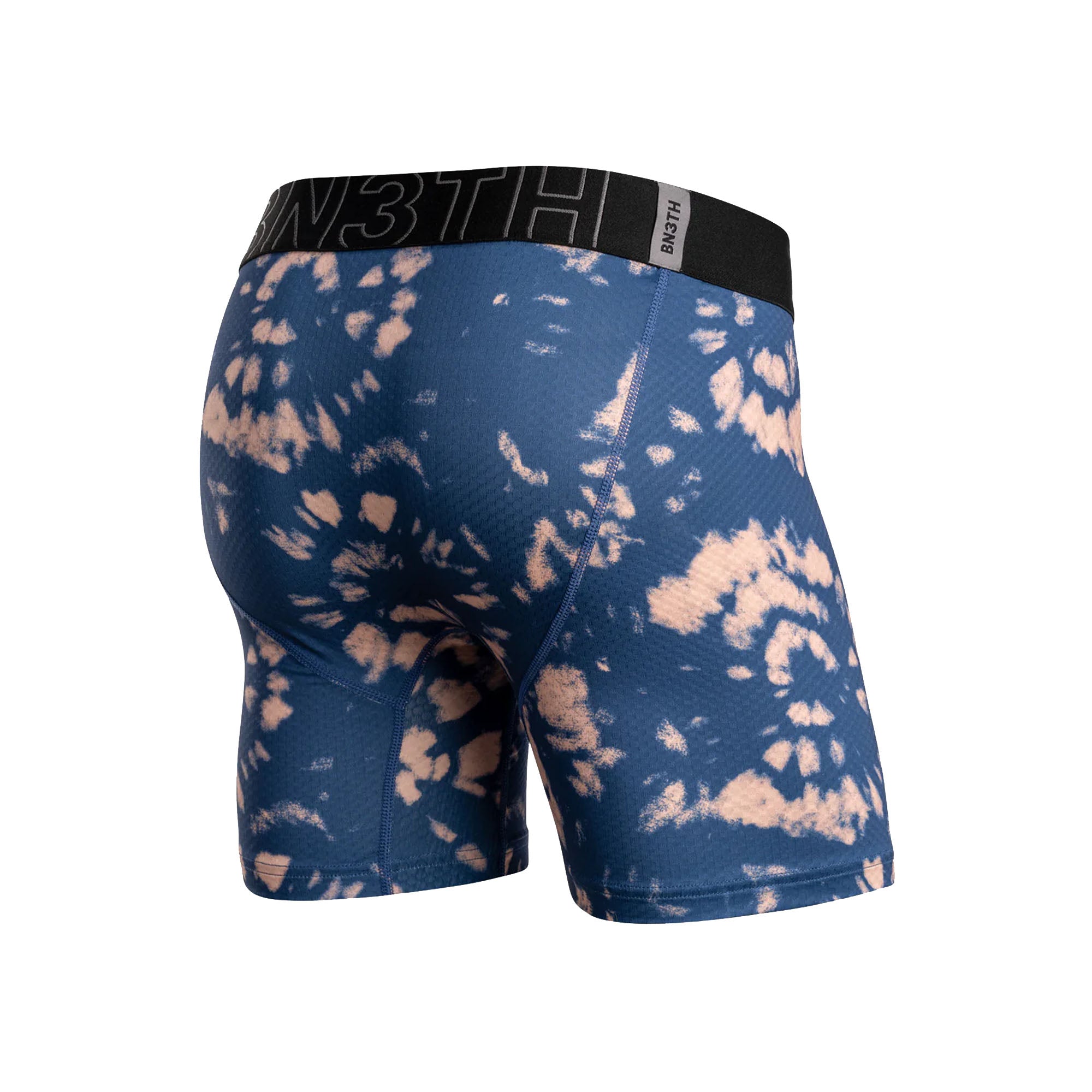 BN3TH Entourage Men's Boxer Briefs - Tie Dye Navy Acid Wash Underwear | Soft Breathable Cotton Boxer Shorts for Everyday Comfort & Active Lifestyle