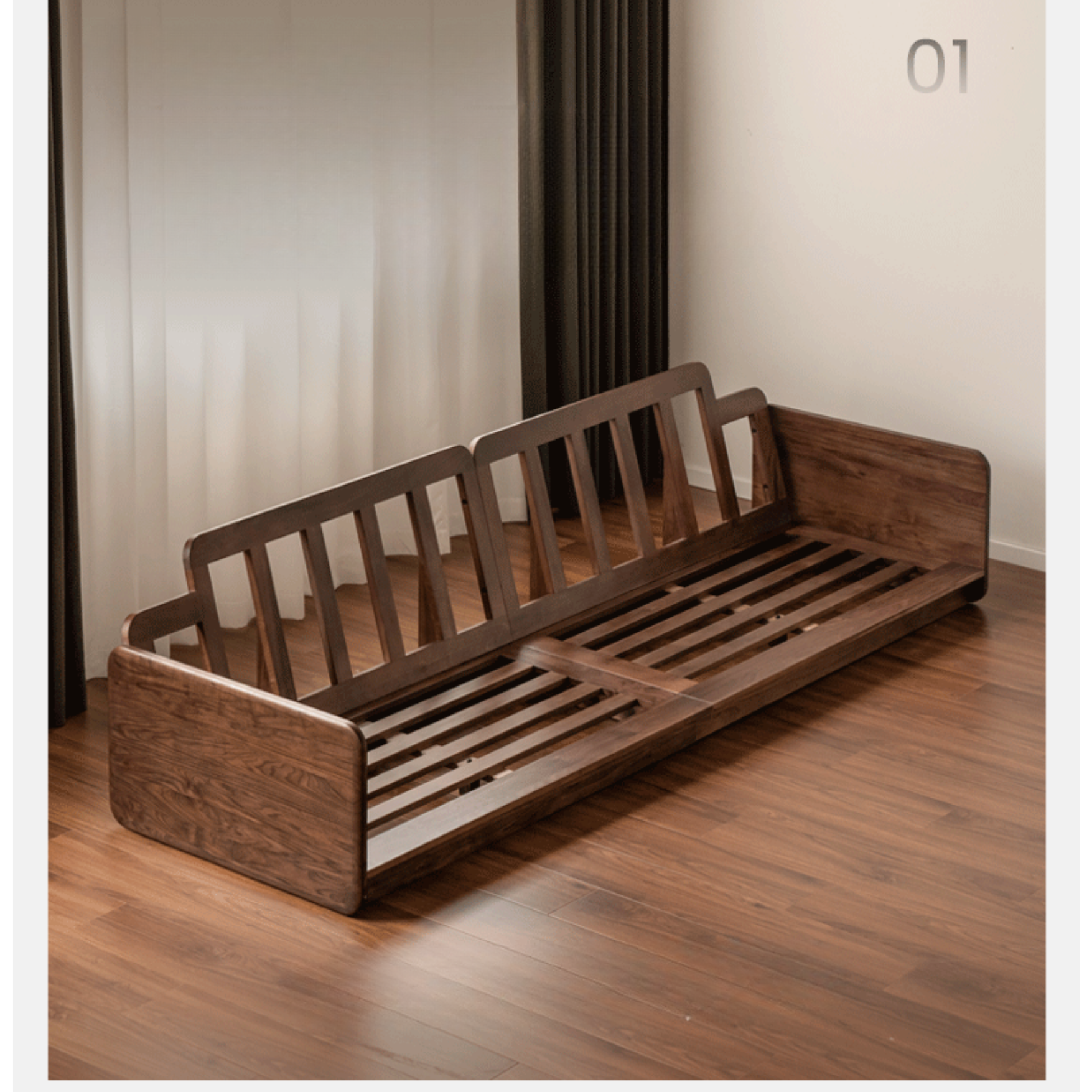 Premium Black Walnut Solid Wood Italian Style Luxury Furniture - Perfect for Modern Living Rooms, Bedrooms & Office Spaces