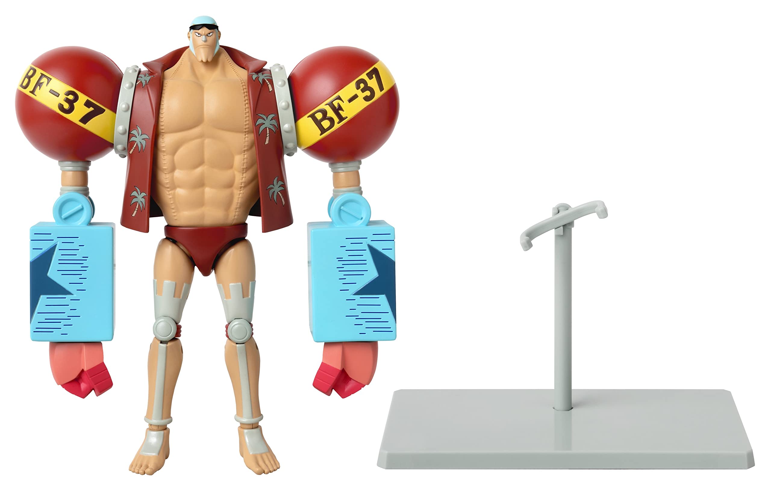 BANDAI One Piece Franky Action Figure 17cm Articulated Anime Collectible with Display Stand | Pirate Toys for Anime Fans | Perfect Gift for One Piece Lovers | Great for Display, Collection, and Role Play