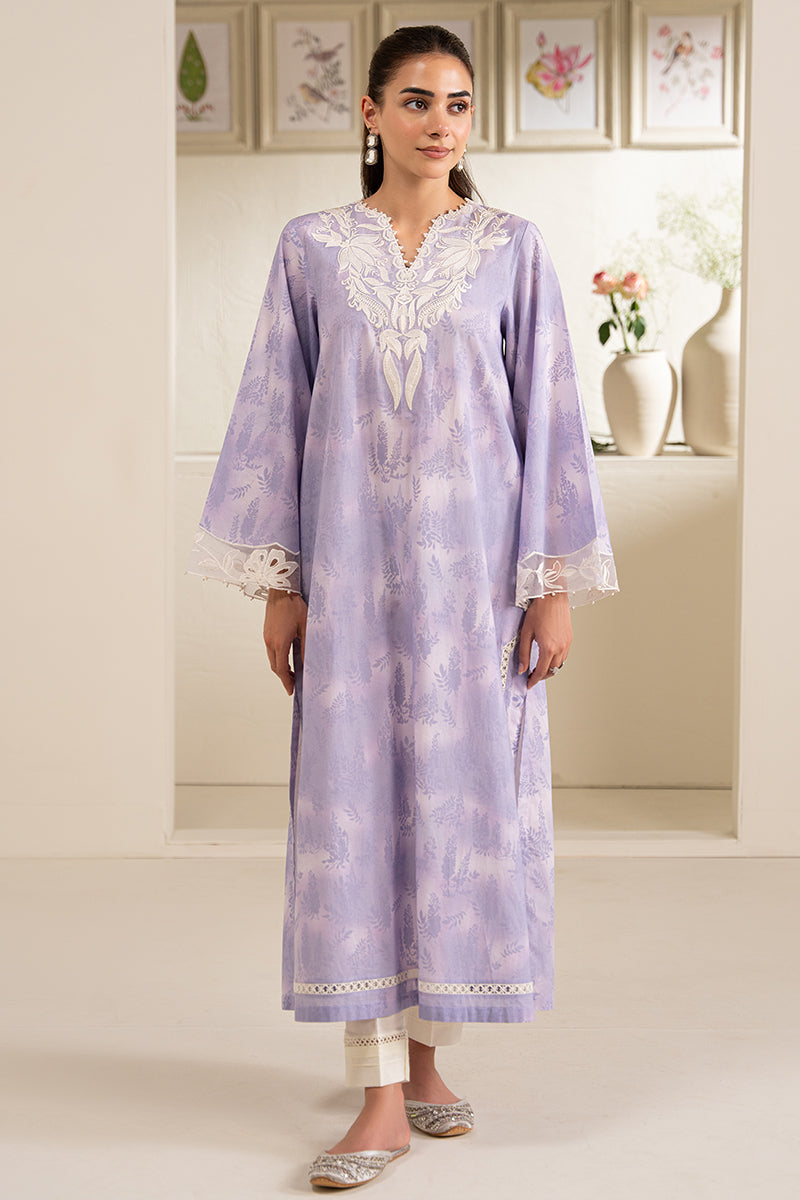 Lavender Mirage Printed Shirt for Women - Stylish Floral Blouse for Casual Wear, Office & Summer Outfits