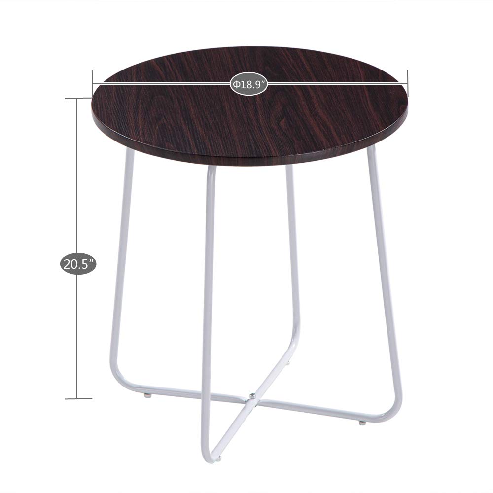 Modern Round Coffee Table - Side & Accent Table for Living Room & Home Office - Easy Assembly - Perfect for Small Spaces, Sofa Side & Coffee Serving