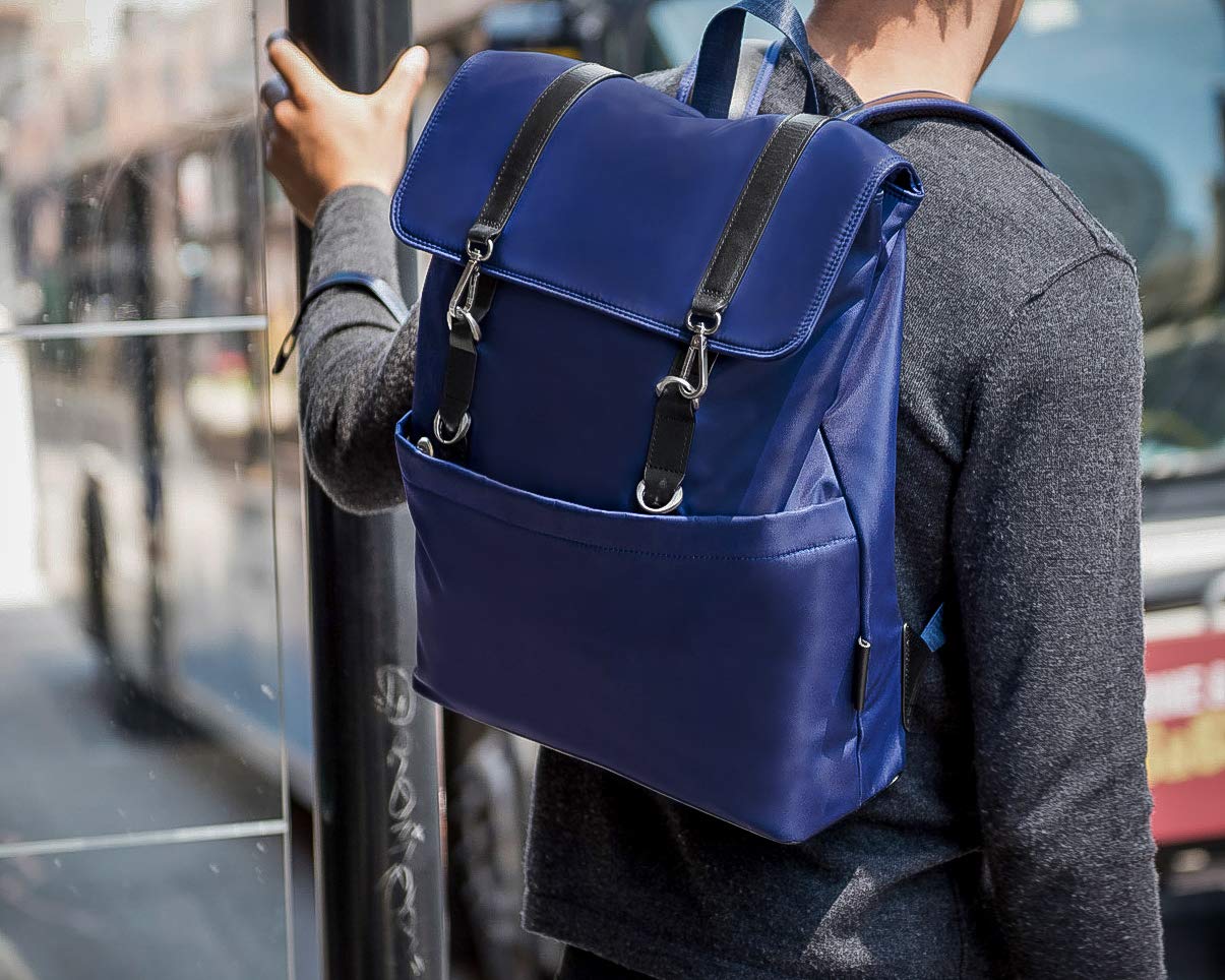 McKlein N Series Element Laptop Backpack for Business & Travel - Durable 15.6 Inch Laptop Compartment, Water-Resistant Black Briefcase - Perfect for Office, Commuting & College Students