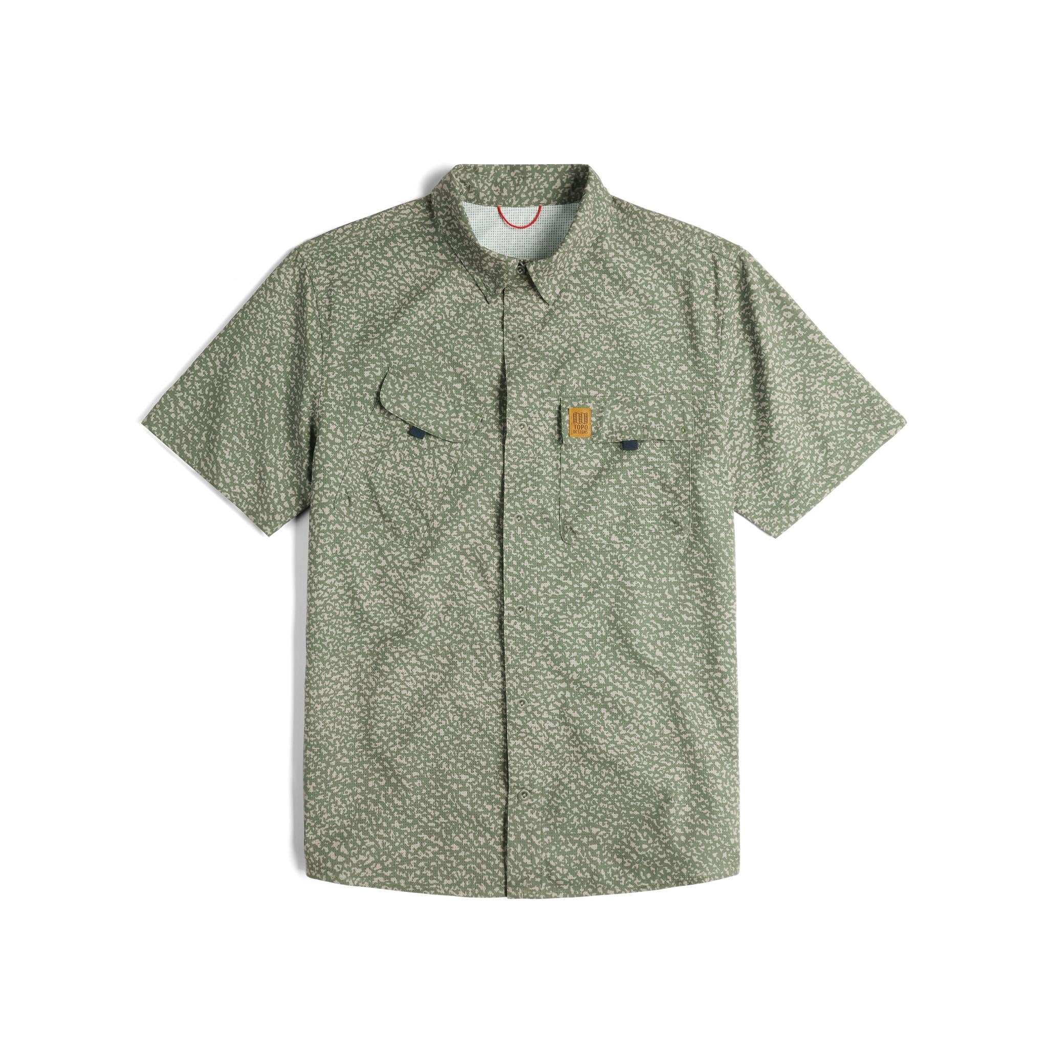 Vintage Retro River Shirt for Men - Short Sleeve Casual Button Up Shirt - Perfect for Outdoor Adventures, Camping & Summer Travel