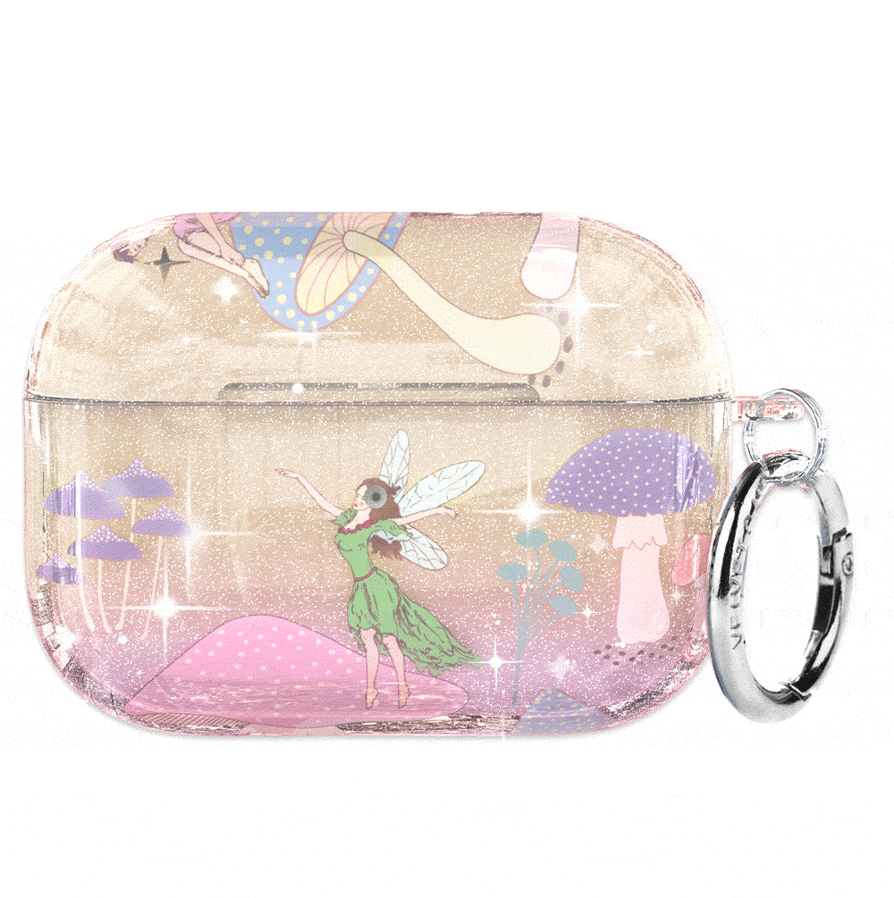 Enchanted Mushroom AirPods Case - Cute & Protective Cover for AirPods 1/2/3 & Pro - Perfect for Nature Lovers & Fantasy Fans (Gift Idea) - Use for Daily Commute, Workouts & Travel
