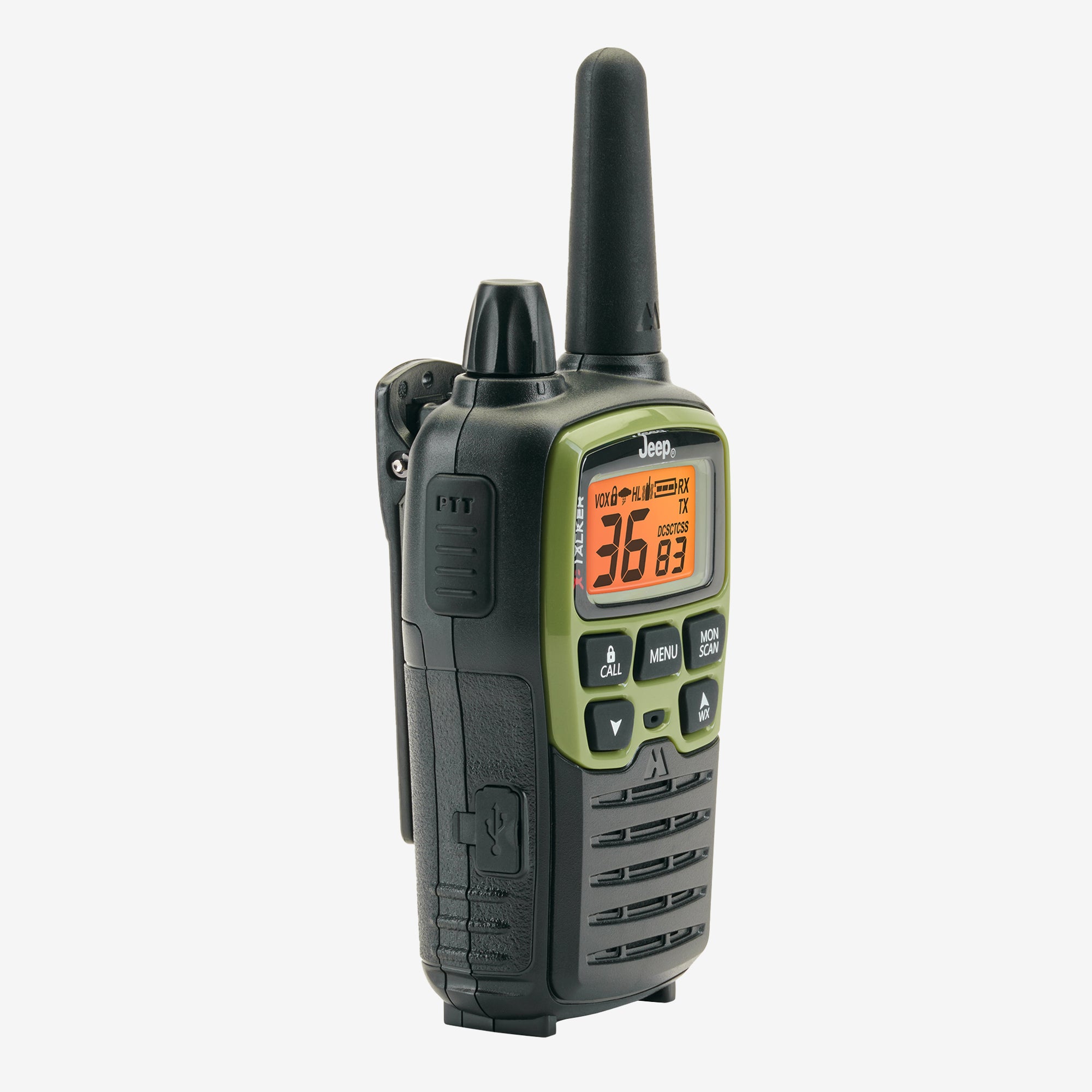 T77 X Talker® Jeep® Walkie Talkie Bundle with Carrying Case - 2 Pack Long Range Walkie Talkies for Off-Roading, Camping & Outdoor Adventures (Model T77VP5J)