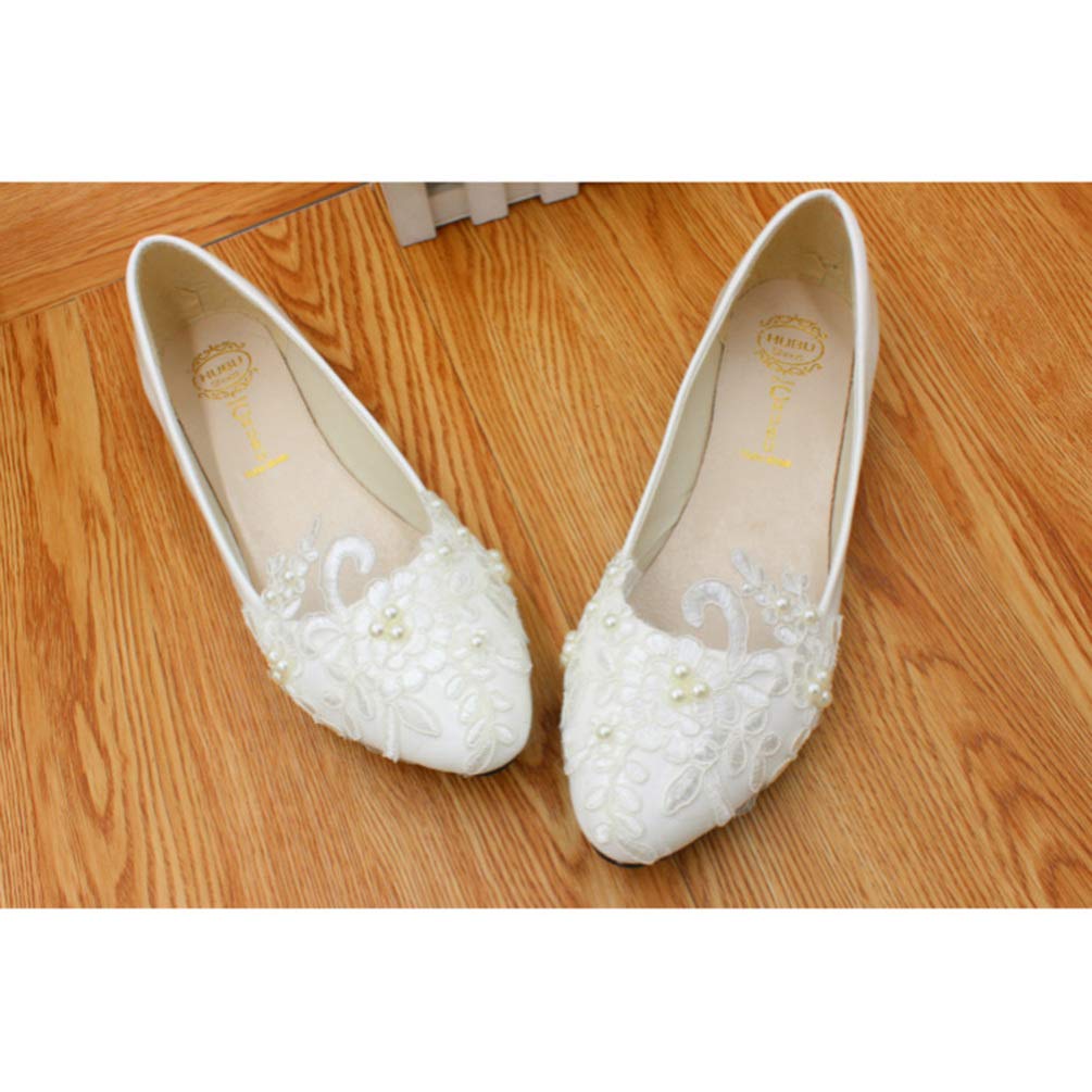 Women's Ballet Flats - Comfortable Lace Wedding Shoes for Bride, Bridesmaids & Formal Occasions | Perfect for Weddings, Parties & Office Wear