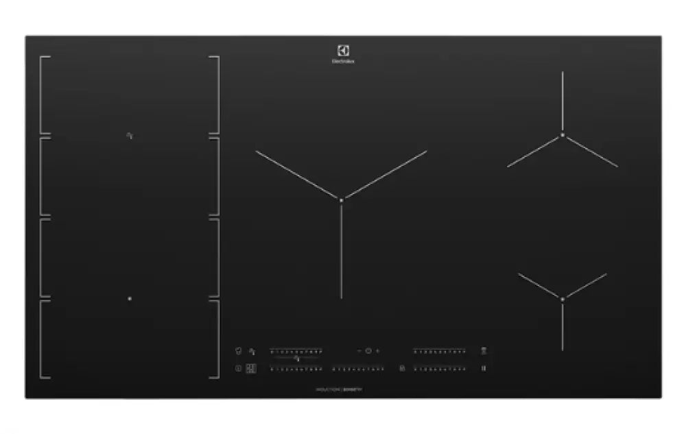 Electrolux EHI977BE 90cm 7-Zone FlexiBridge Induction Cooktop - UltimateTaste 700 Series for Professional Home Cooking & Entertaining