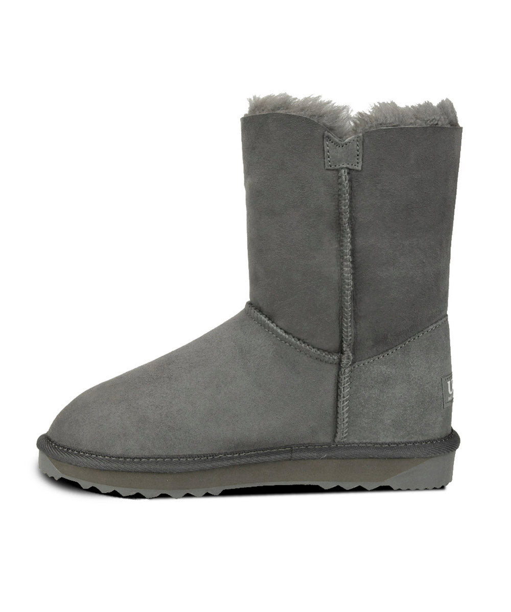 Women's UGG Premium Short Button Boots - Warm Winter Snow Boots for Women | Cozy & Stylish Ankle Boots for Cold Weather, Outdoor Activities & Casual Wear
