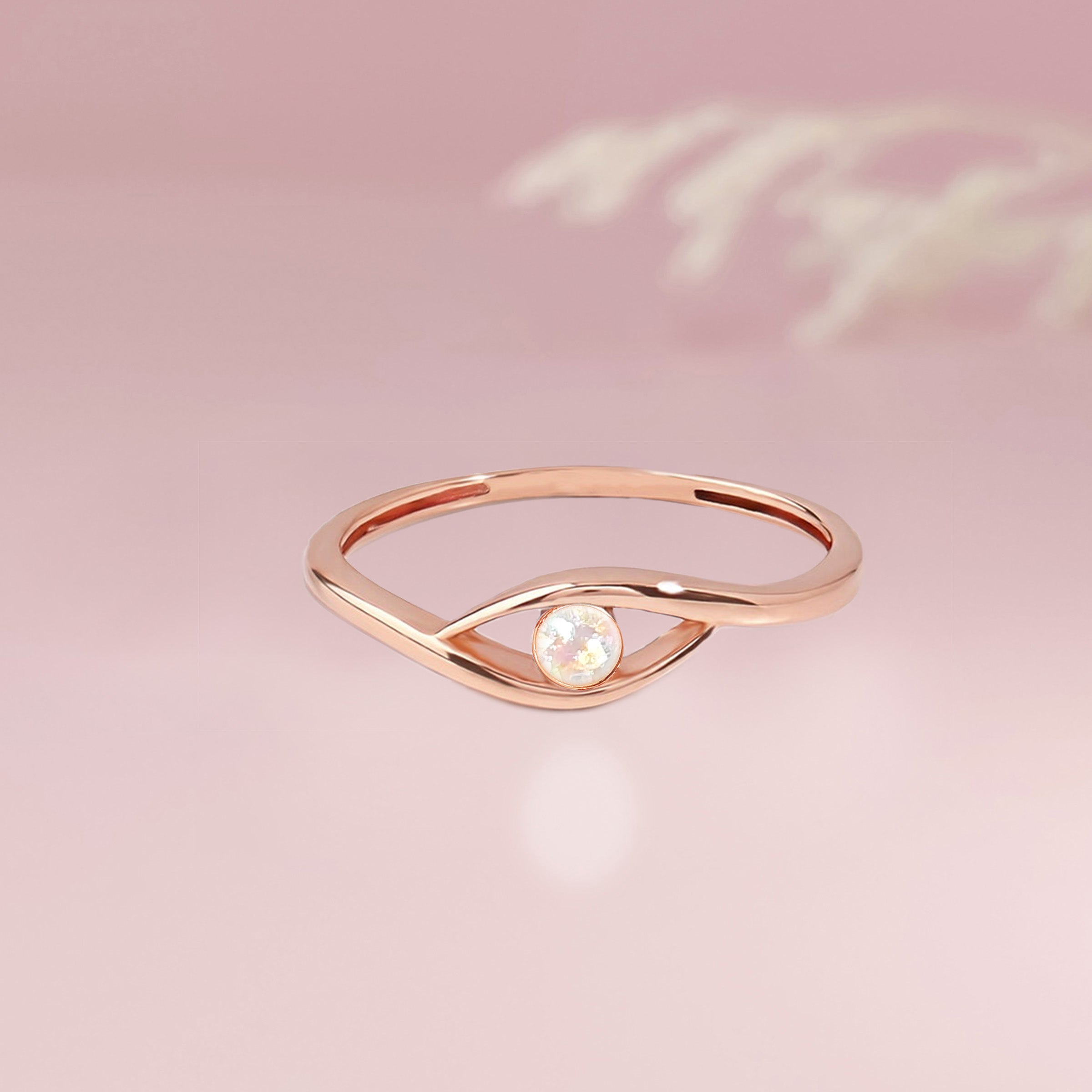 Serene Circle Memorial Ashes Ring - Elegant Keepsake for Loved Ones | Perfect for Remembrance & Special Occasions