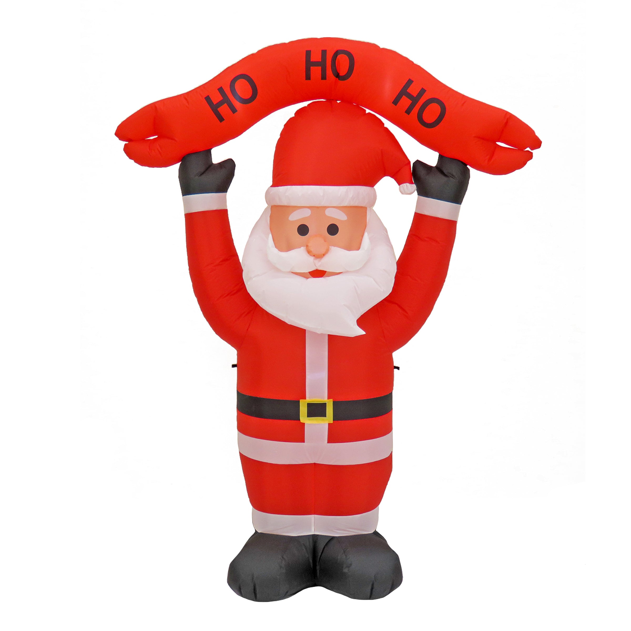 7 ft. Red Inflatable Blow Up Santa Claus for Christmas Decorations - Giant Outdoor Yard Decoration for Holiday Party, Home, Garden, and Festive Events