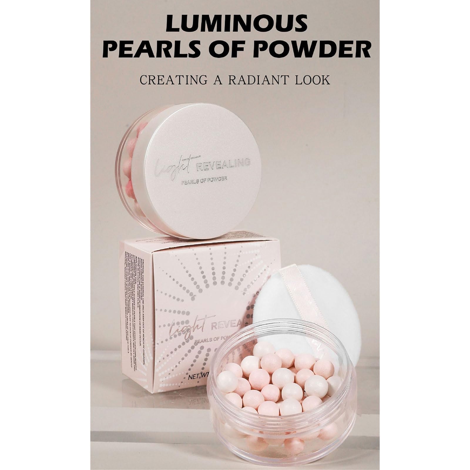 5 Colors Pearl Setting Powder - Loose Finishing Powder for Makeup, Multi-Tone Roller, Oil Control & Shine Reduction | Perfect for Daily Wear, Photo Shoots & Special Occasions