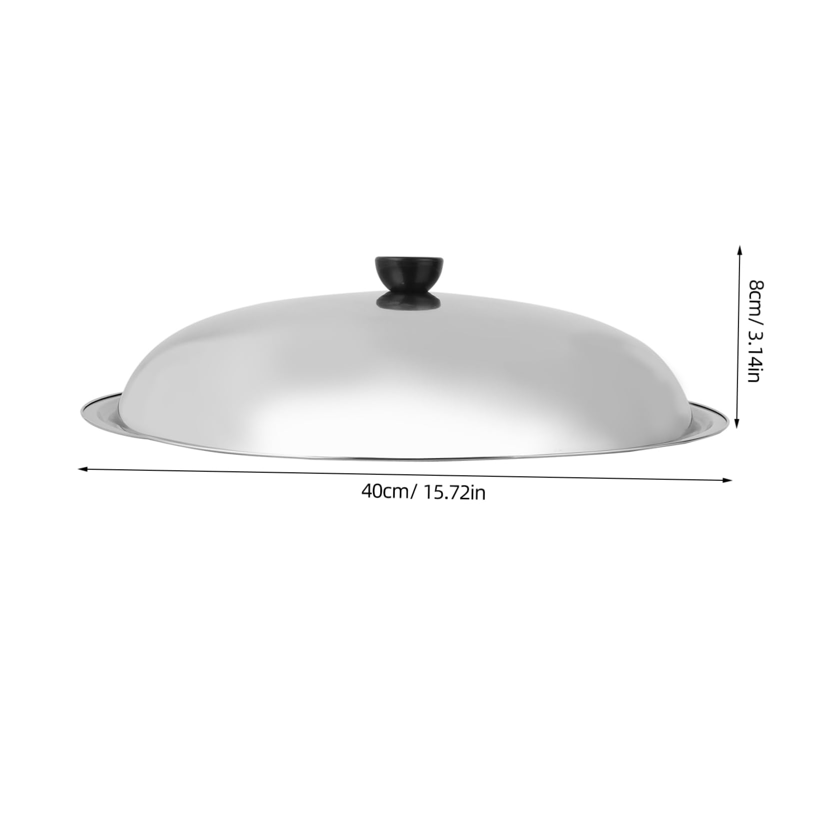 Premium Stainless Steel Cooking Pot Lid - Heat Resistant & Anti-Scald Wok Cover for Kitchen, Restaurant & Teppanyaki Cooking - Universal Fit for Skillets, Pans & Cookware - Durable Kitchen & Commercial Use Accessory