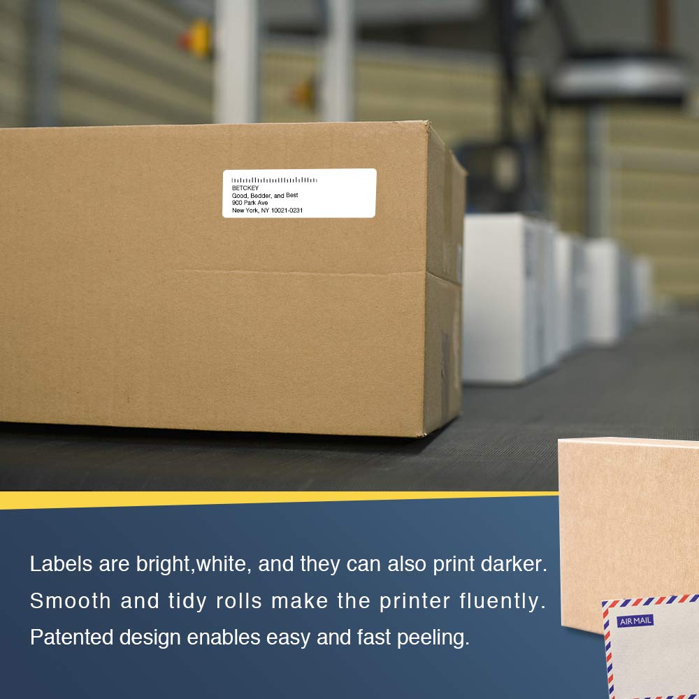 BETCKEY Removable Die-Cut Standard Address Labels - Compatible with Brother DK-1201 (1-1/7