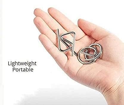 6Pcs Metal Wire Puzzle Brain Teasers - IQ Logic Games for Kids & Adults, Unlock Interlock Disentanglement Toys for Gifts, Party Favors, Classroom Rewards - Perfect for Family Game Nights & STEM Learning Activities