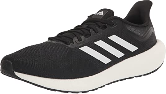 Adidas Pureboost 22 Running Shoes for Men & Women - Size 11 (Men) / 12 (Women) - Black & White - Lightweight Comfort for Jogging, Gym & Daily Wear