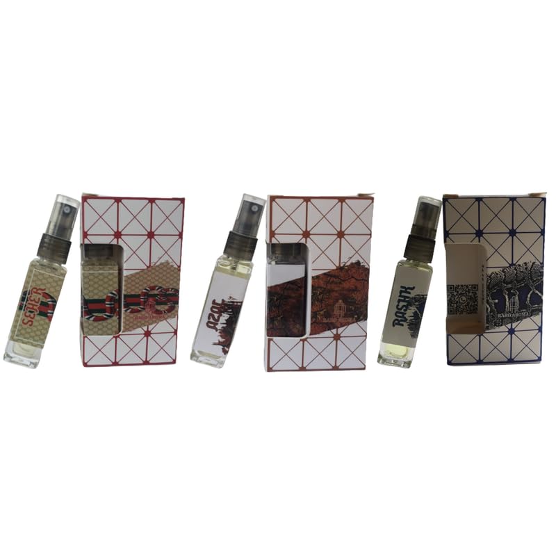 Raro Aroma Premium Luxury Long-Lasting Eau De Parfum - Designer Inspired Unisex Fragrance Set (8ml x 3 Bottles) | Perfect for Travel, Gifts & Everyday Elegance