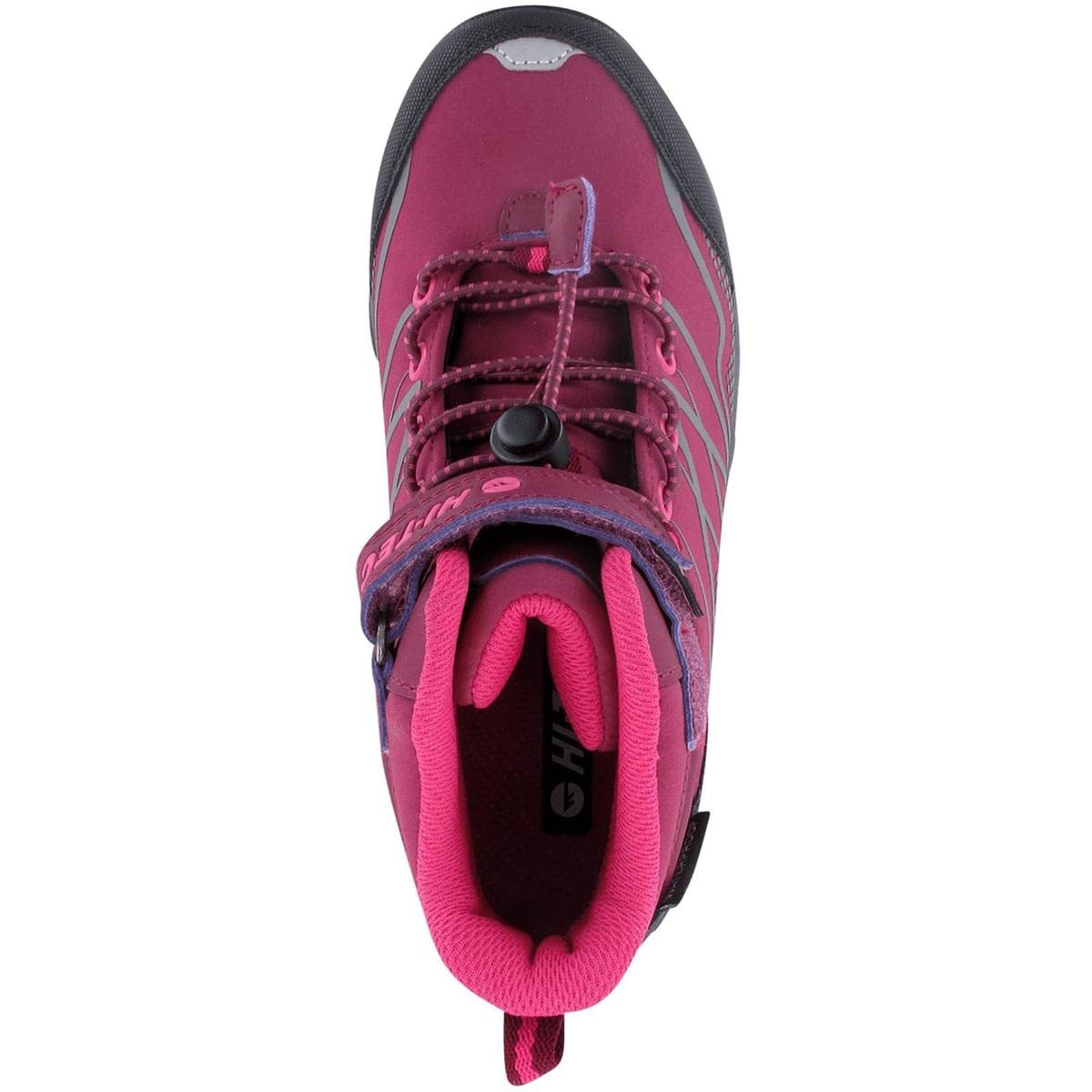 HI-TEC Blackout Mid Boots for Women - Dark Rose/Fuchsia UK 3 - Waterproof Hiking Shoes for Outdoor Adventures & Casual Wear