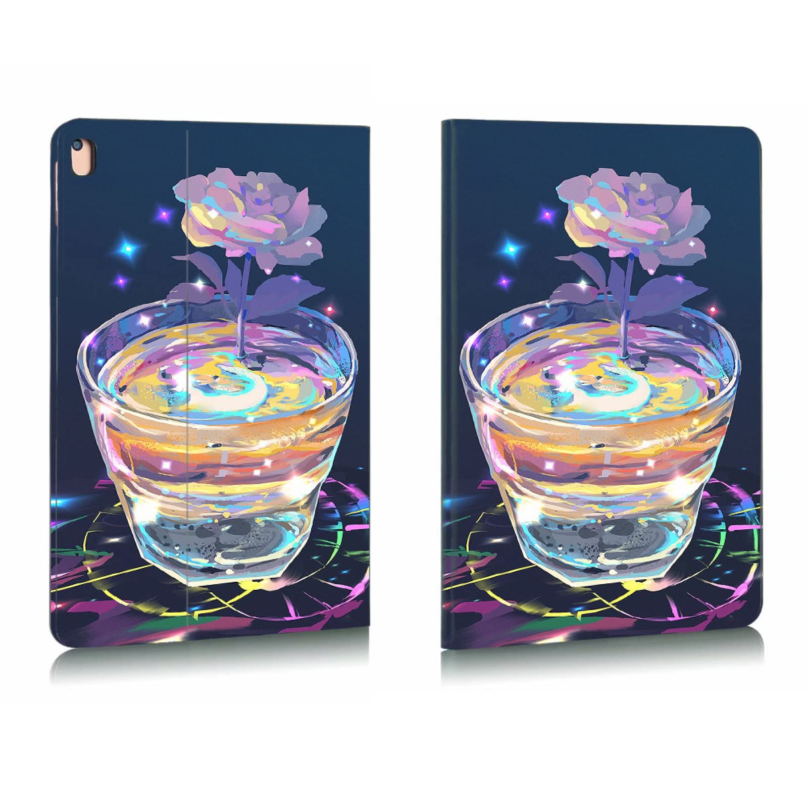 Rainbow Flower Silicone Tablet Case for iPad Air 2 (9.7 Inch) - Auto Wake/Sleep Smart Cover, Full-Body Protection, Lightweight & Durable - Perfect for Work, Travel and Daily Use