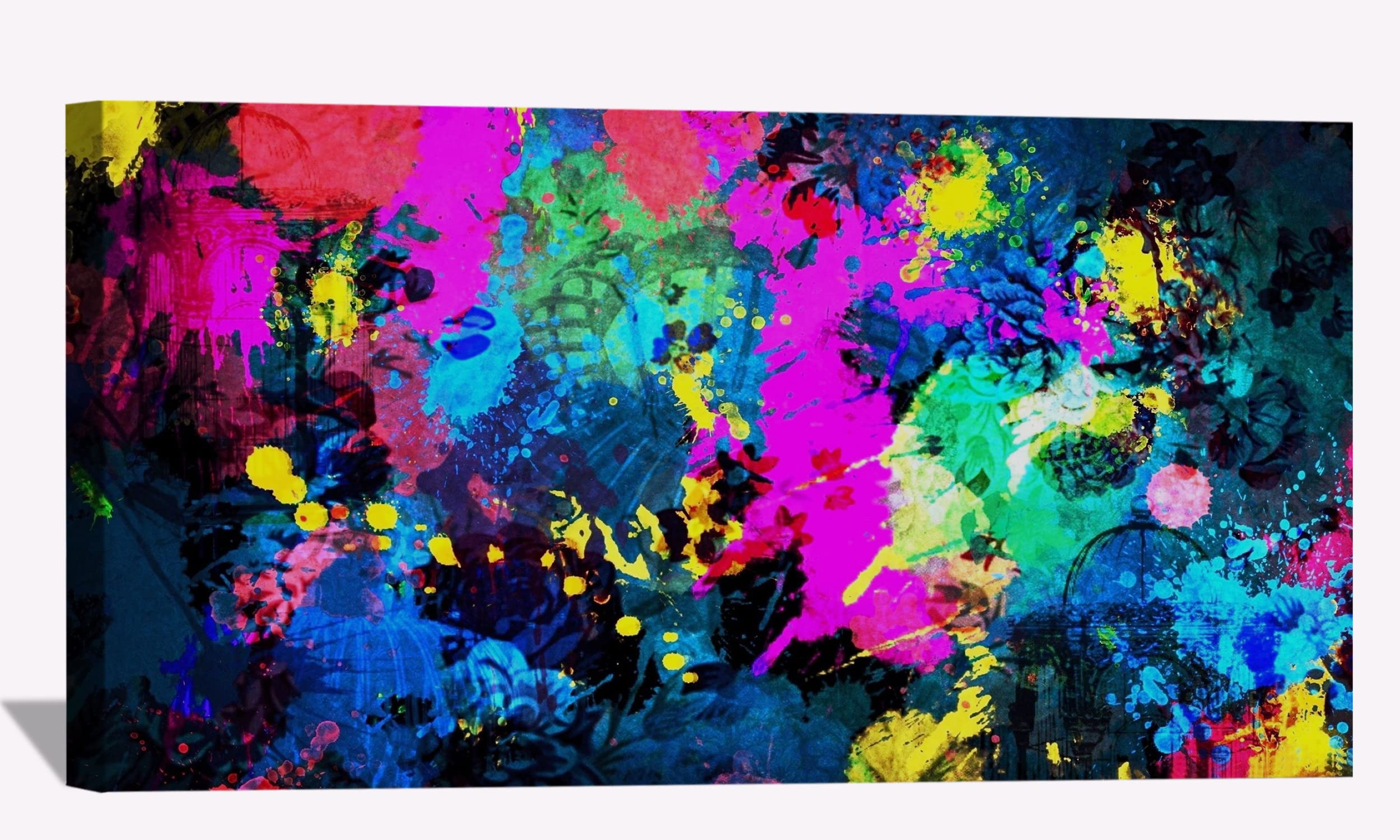 Modern Abstract Canvas Wall Art - Framed Painting for Bedroom, Living Room & Office Decor - Ready to Hang - Perfect for Home Styling & Gift Giving