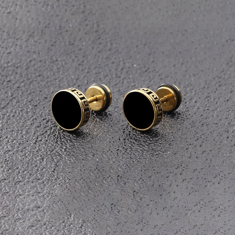 Vintage Round Stud Earrings for Women - Classic & Stylish Jewelry for Everyday Wear, Parties & Gifts