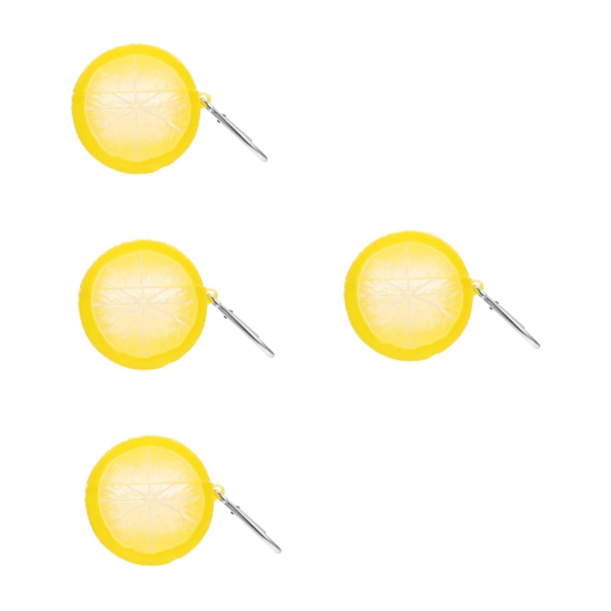 Hemobllo 4-Pack Lemon-Shaped Silicone Earphone Case - Protective Cover for Wireless Earbuds & Earplugs - Cute Accessory for AirPods, Galaxy Buds | Perfect for Travel, Gym & Daily Use