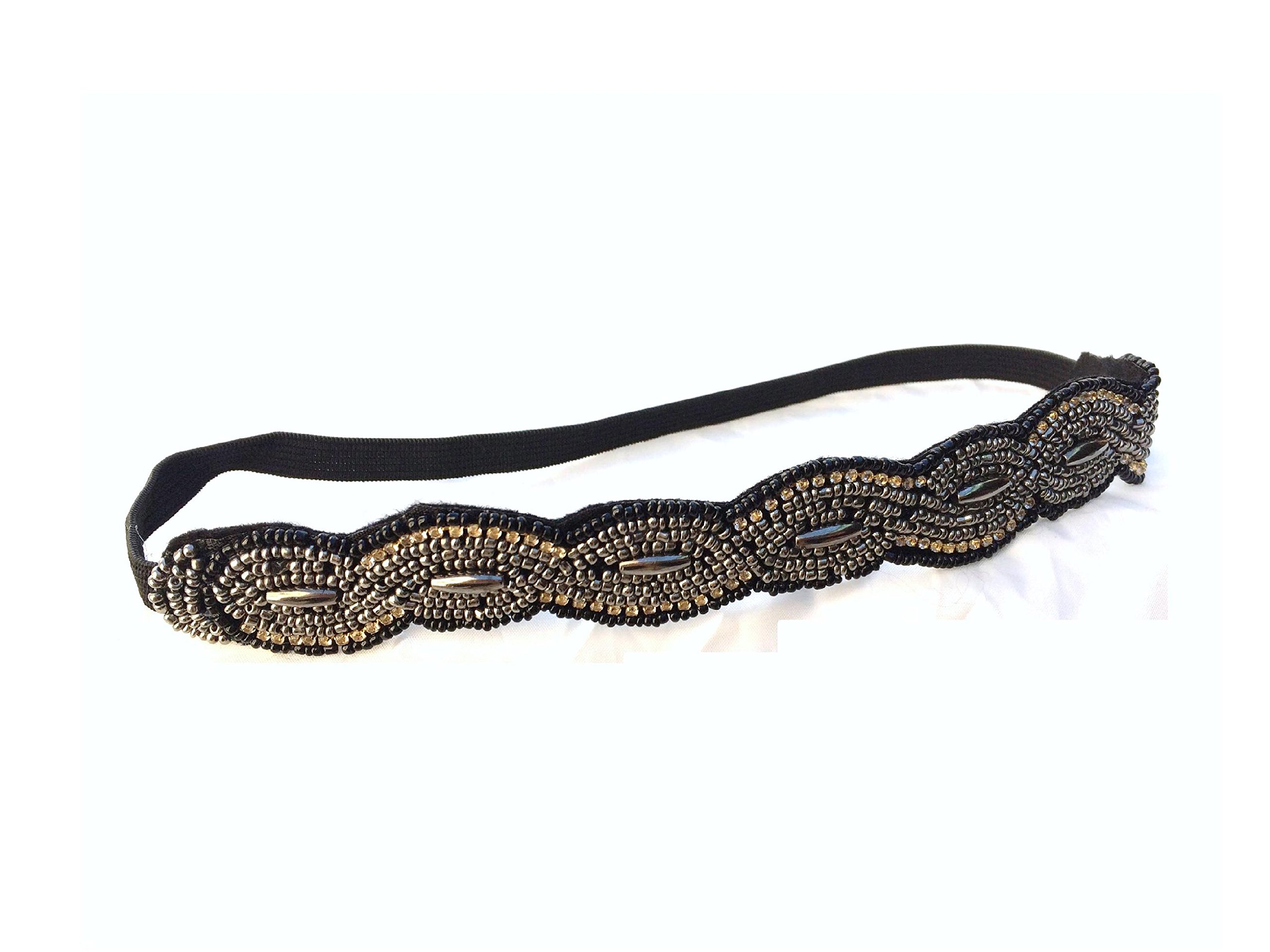 Bohemian Beaded Headband for Women & Girls - Stylish Head Wrap for Yoga, Festivals & Everyday Wear - Wardani Fashion Accessory