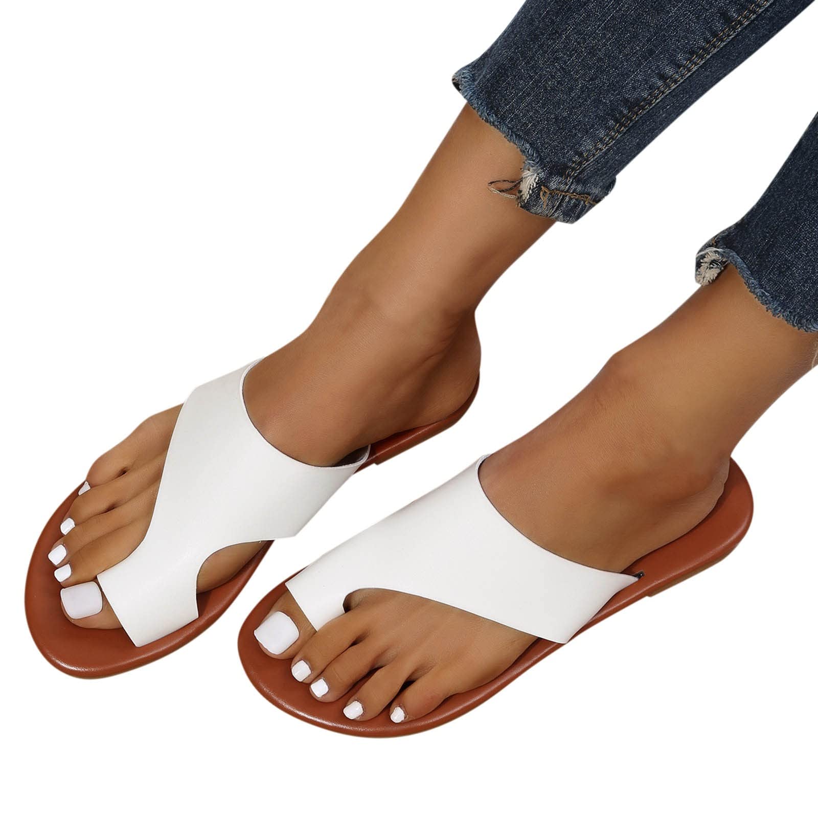 Women's Comfortable Bohemian Beach Sandals with Elastic Ankle Strap - Casual Open Toe Flat Shoes for Summer, Walking, Travel & Outdoor Activities