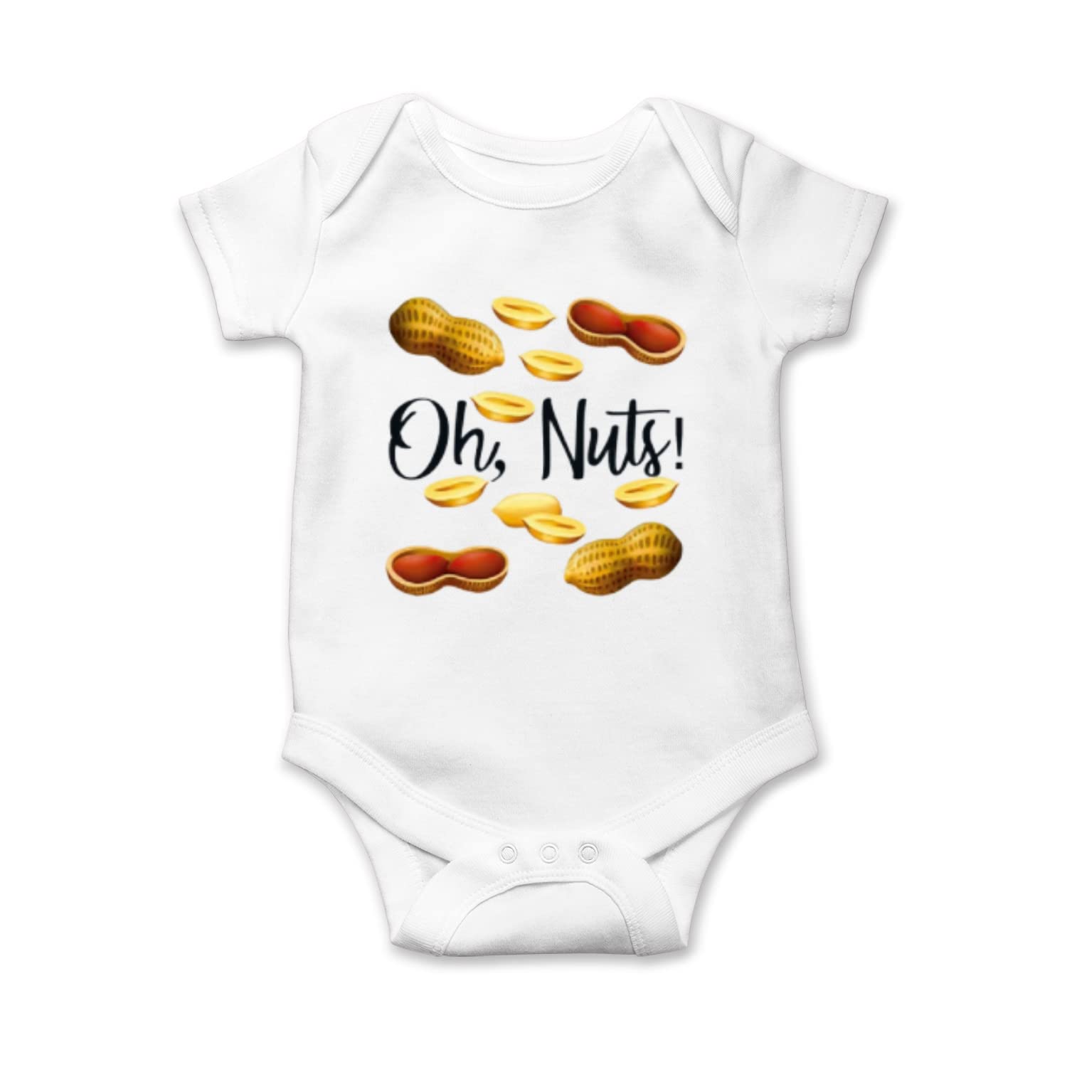 Oh Nuts Baby Onesie - Soft Cotton Infant Bodysuit for Newborns & Toddlers - Cute Baby Shower, Birthday & Christmas Gift - Perfect for Everyday Wear, Photo Shoots & Special Occasions