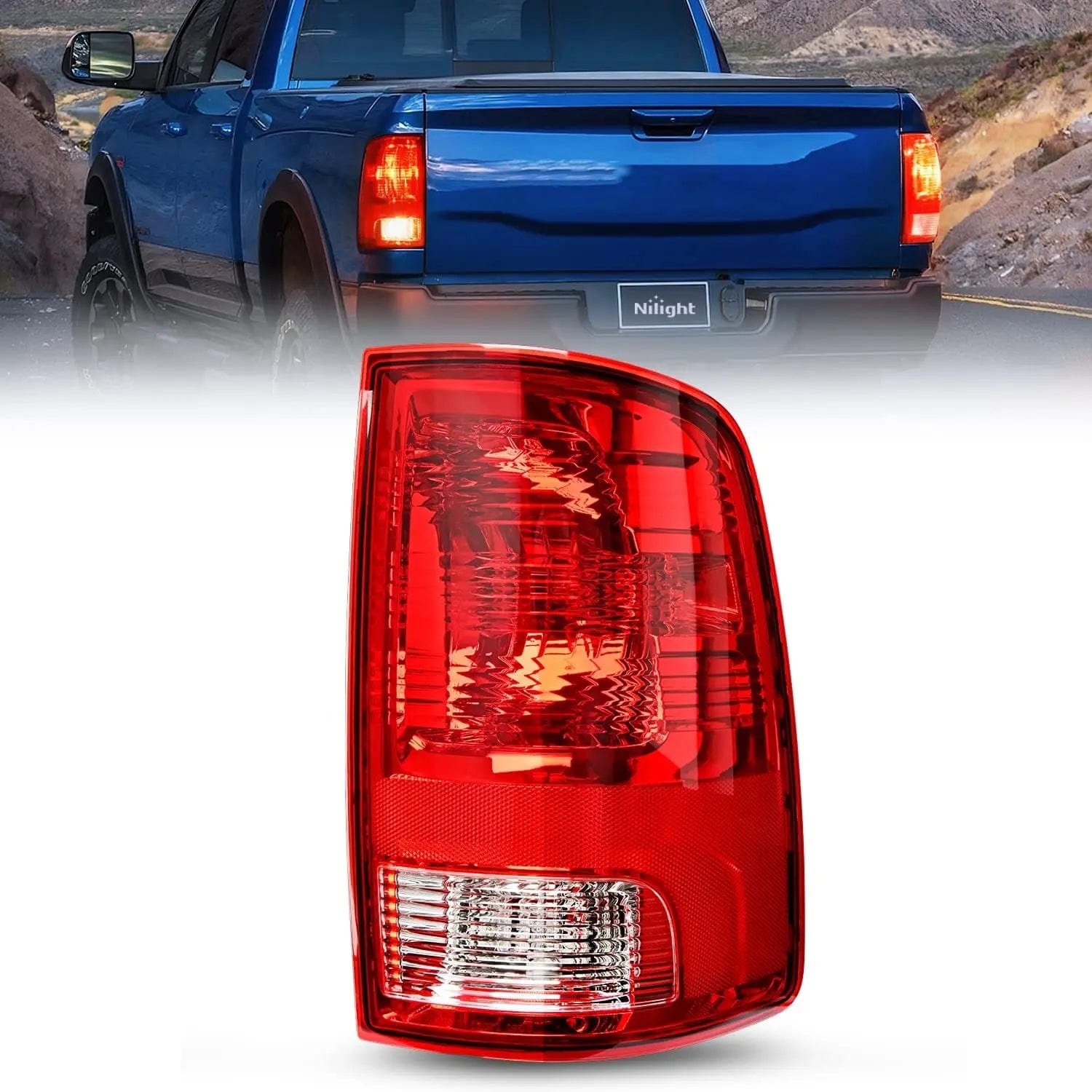 Dodge Ram 1500/2500/3500 Tail Light Assembly (2009-2018) - Passenger Side Rear Lamp Replacement - OE Style Fit for Pickup Trucks - Perfect for Night Driving & Enhanced Vehicle Safety