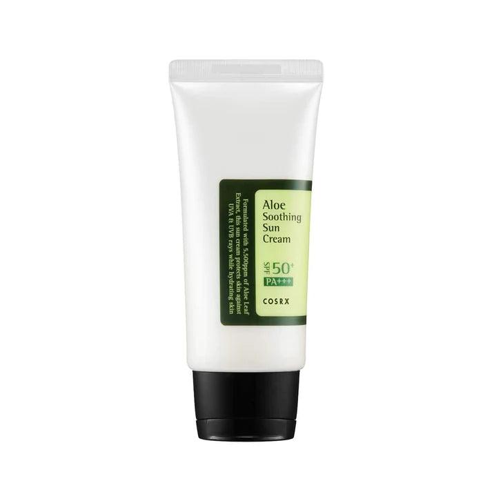 COSRX Aloe Soothing Sun Cream SPF50+ PA+++ 50ml | Hydrating Sunscreen for Face, Moisturizing & Soothing Protection | Perfect for Daily Use, Outdoor Activities & Sensitive Skin Care