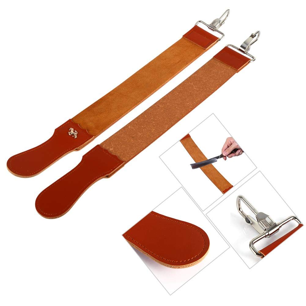 Premium Double-Sided Leather Shaving Strop for Straight Razors & Knives - Professional Barber Sharpening Belt for Razor & Folding Knife Maintenance - Perfect for Home Barbering, Grooming Kits & Knife Sharpening Stations