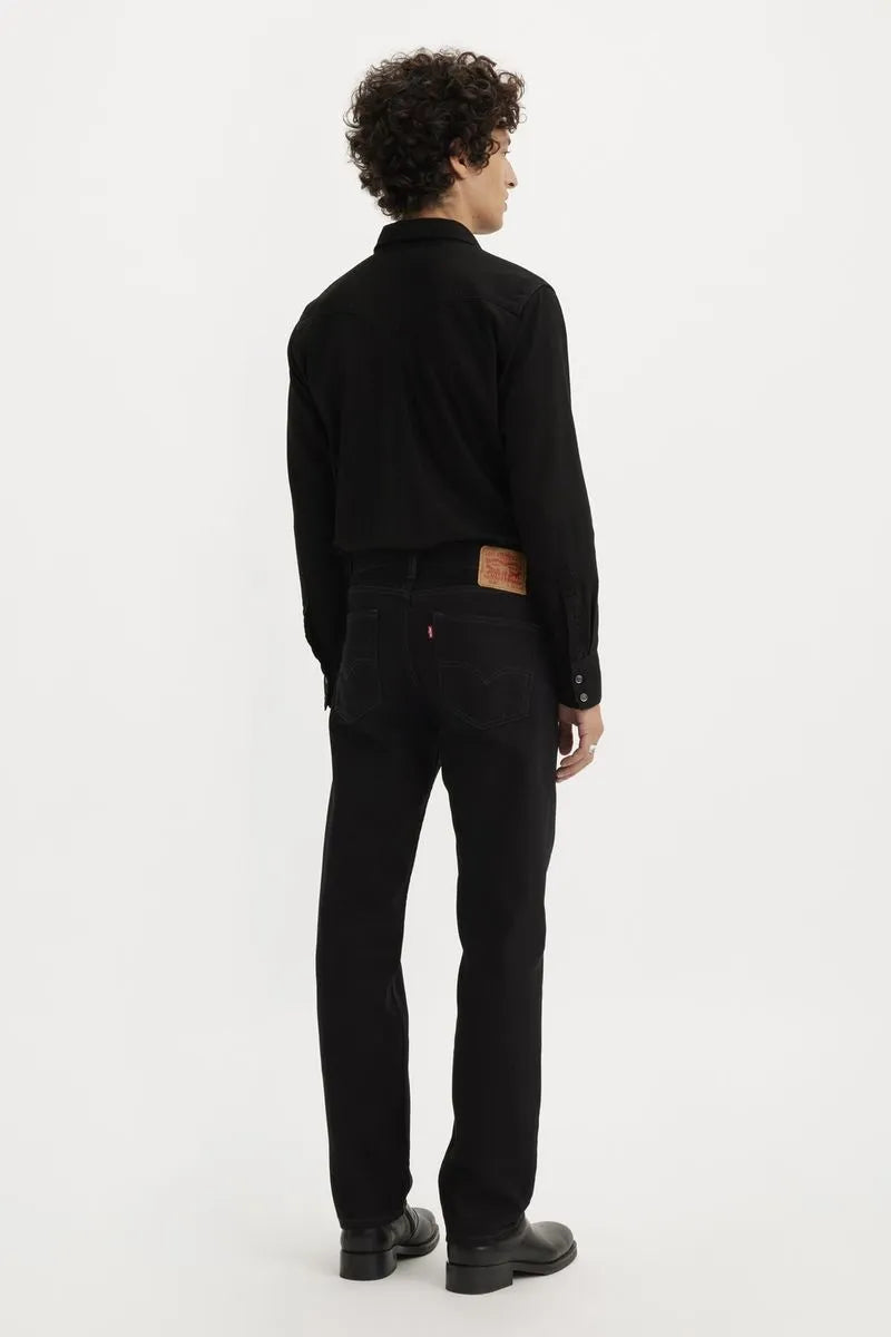 Levi's 505 Regular Fit Jeans for Men - Saturated Black Denim Pants | Classic Straight Leg Style for Casual Wear & Everyday Comfort