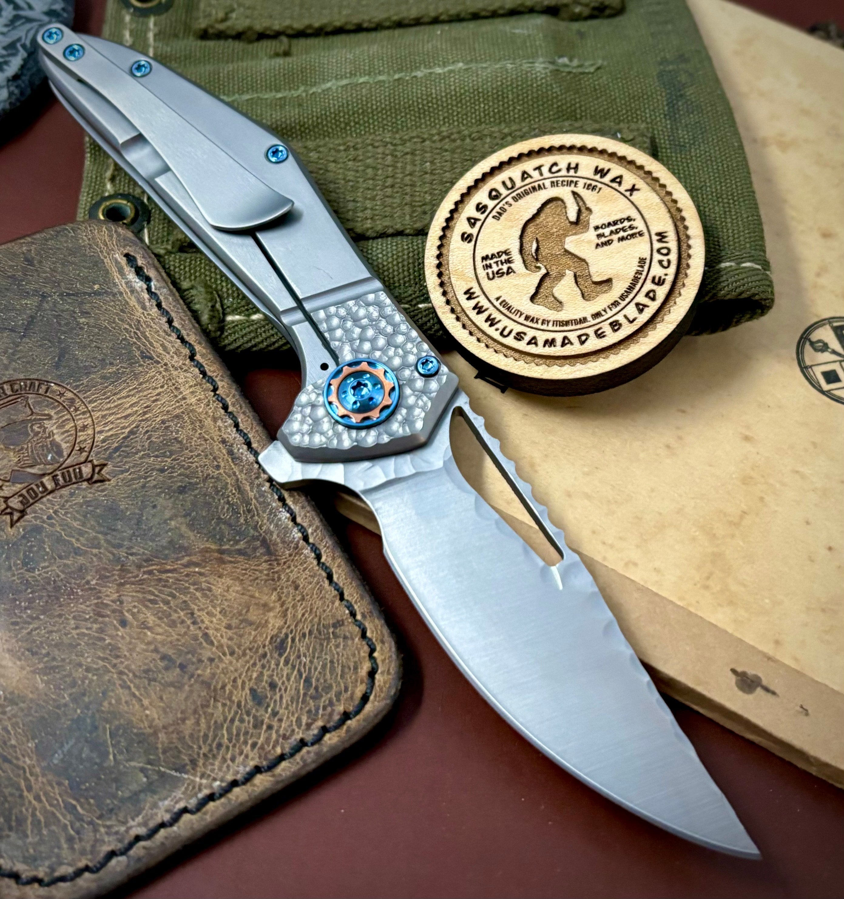 NK&T Custom Hydra Framelock Pocket Knife - 5/32