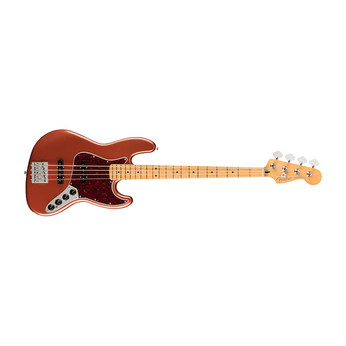 Fender Player Plus Jazz Bass Guitar - Aged Candy Apple Red Finish, Maple Fingerboard | Professional Electric Bass for Recording, Live Performances & Studio Sessions